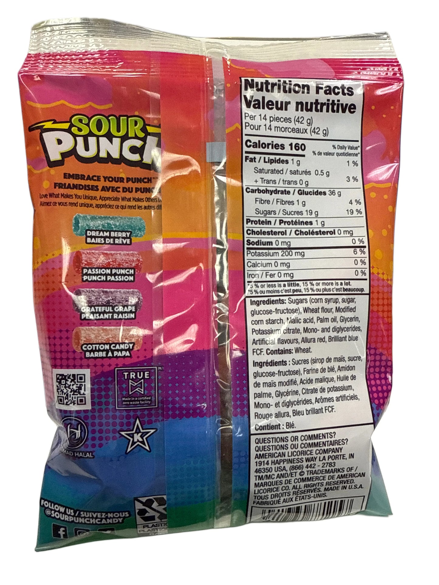 Sour Punch Not So Sour Sweet Bites 105G - U.S Edition