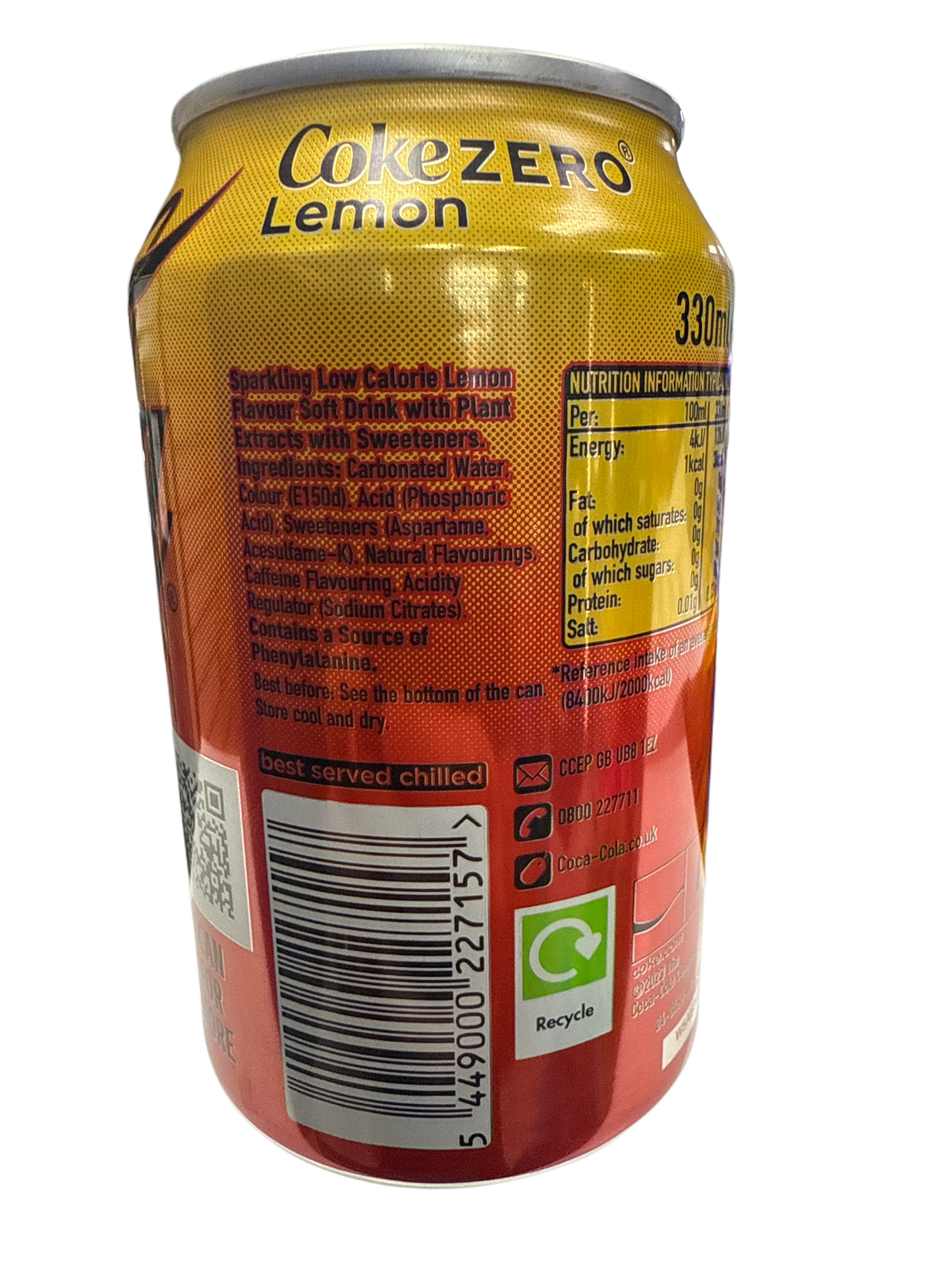 Coca Cola Zero Azúcar Sabor Limón 330ML - Edición Reino Unido