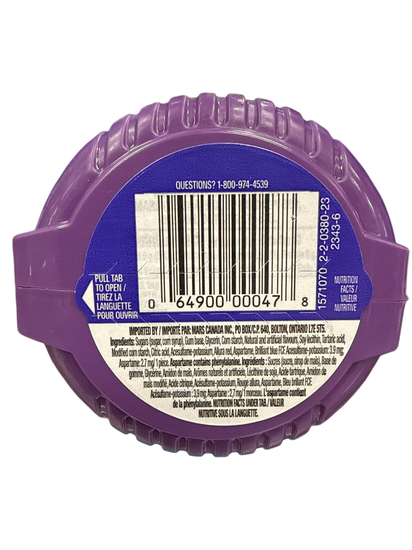 Hubba Bubba Gushing Grape Bubble Gum 56G - Canadian Edition