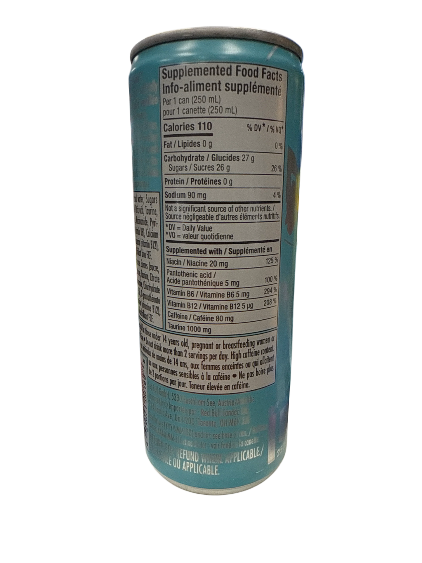 Red Bull Winter Edition Eiskalte Vanille Beere 250ML - Kanadische Edition