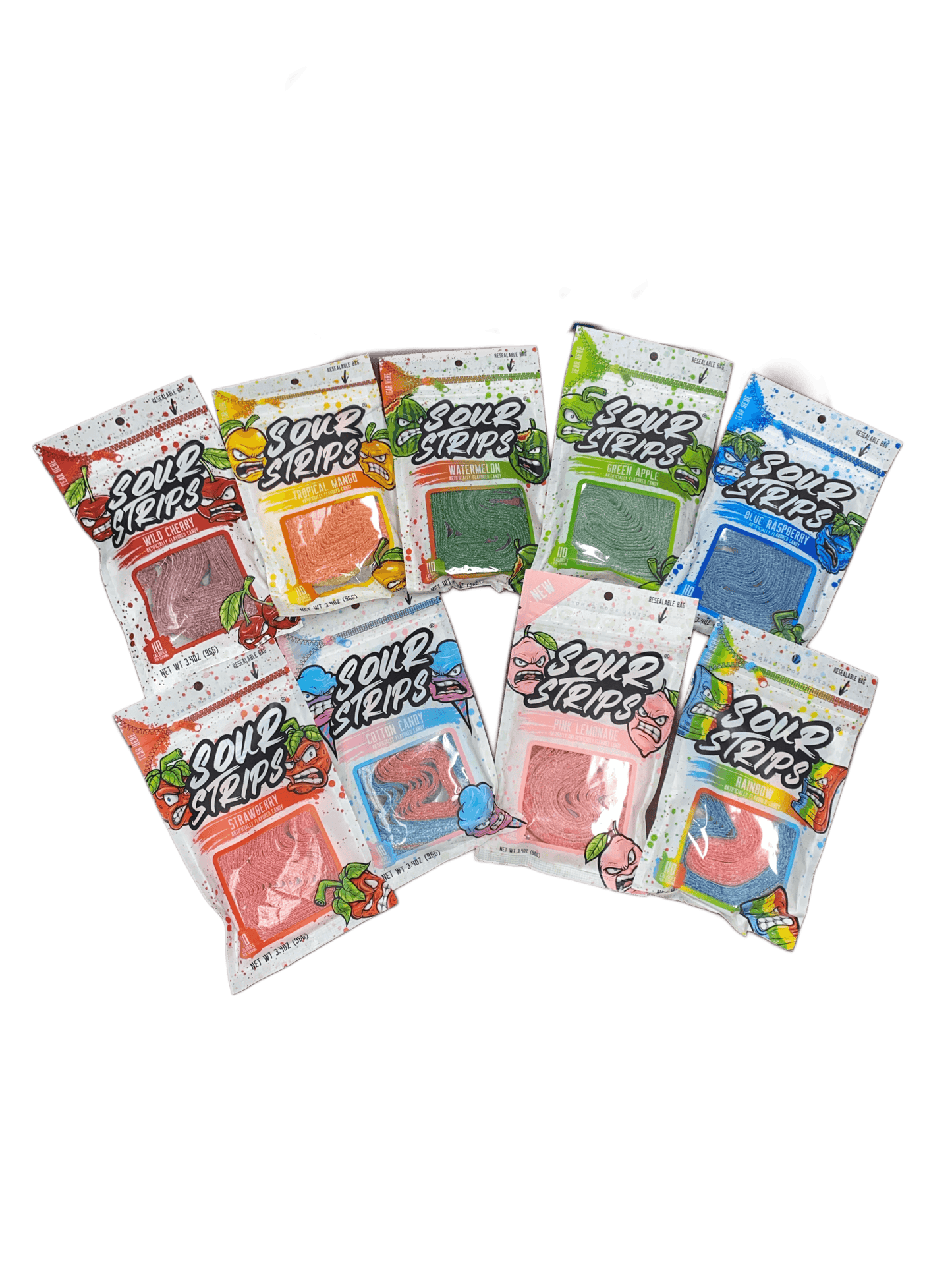 Sour Strips Mixed Flavor 8-Pack Bundle đ€Ż â The Ultimate Sour Candy Hit