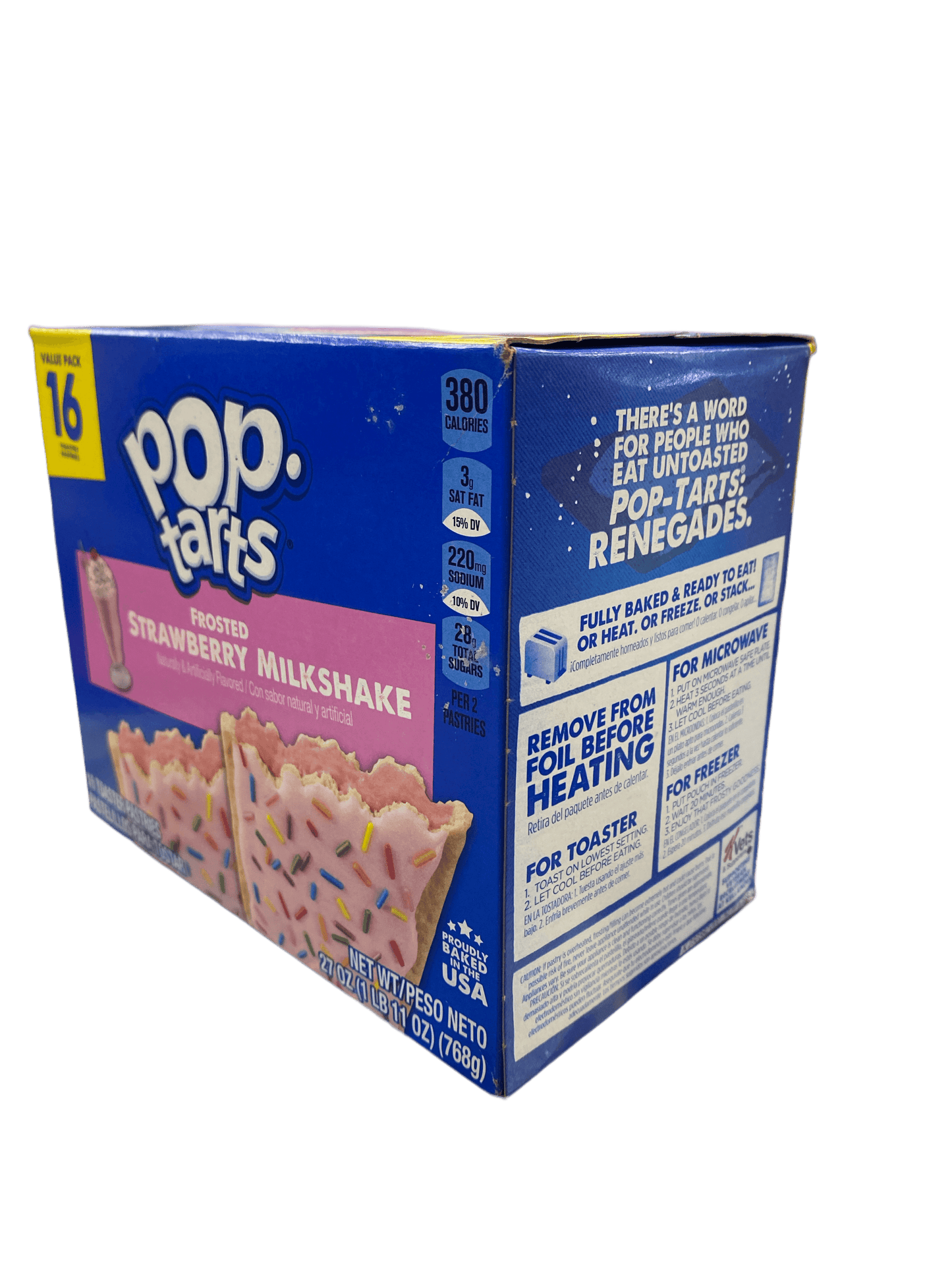Pop Tarts Frosted Strawberry Milkshake 16 Pack