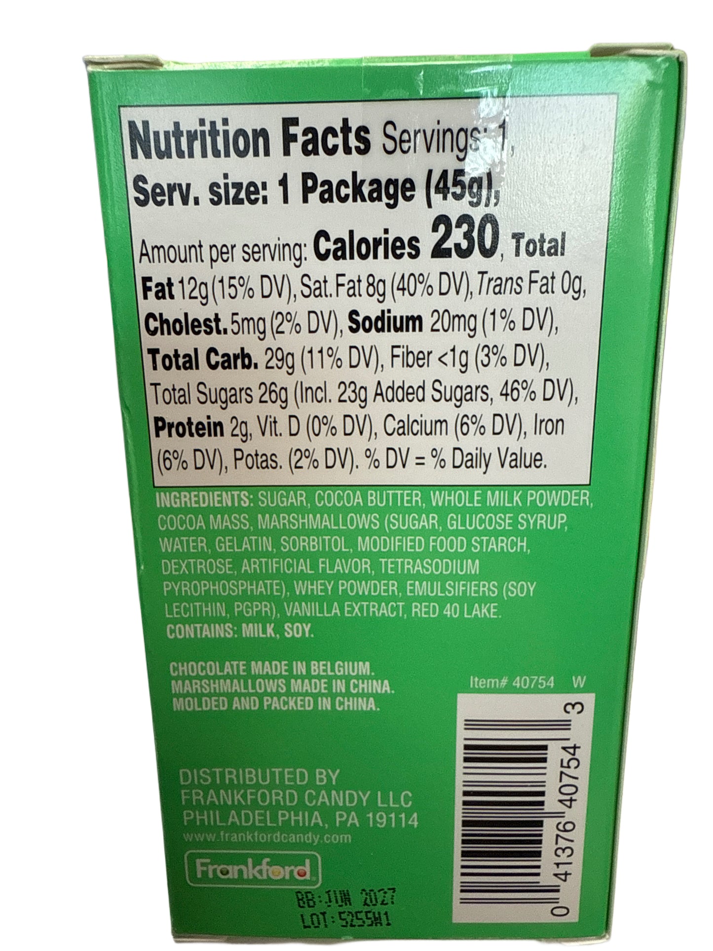 Frankford Weihnachtsmann Belgische Heiße Schokolade Bombe 45G - U.S. Ausgabe