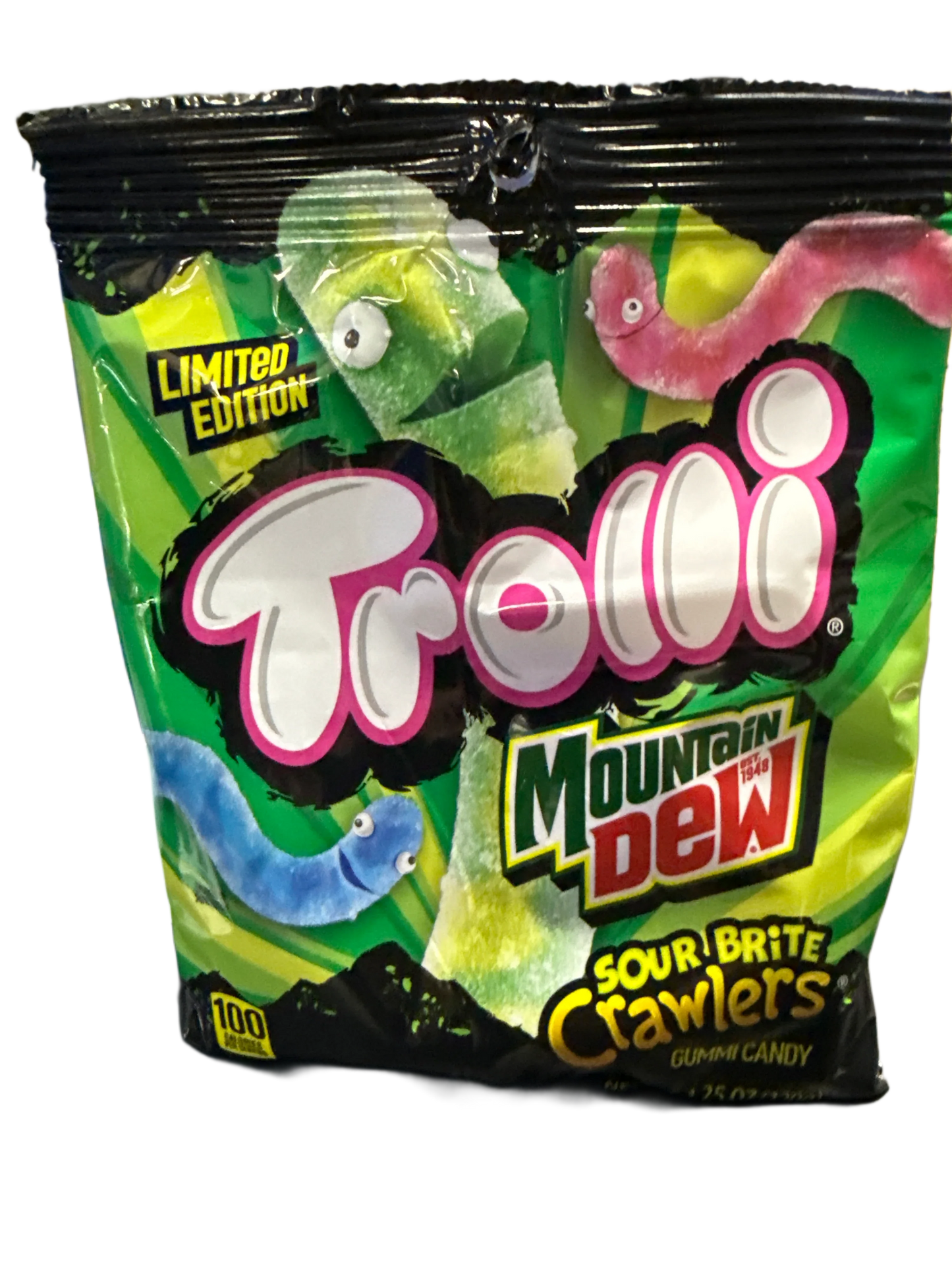 Trolli Limited Edition Mountain Dew Sour Brite Crawlers Gummi Candy 120G - U.S Edition