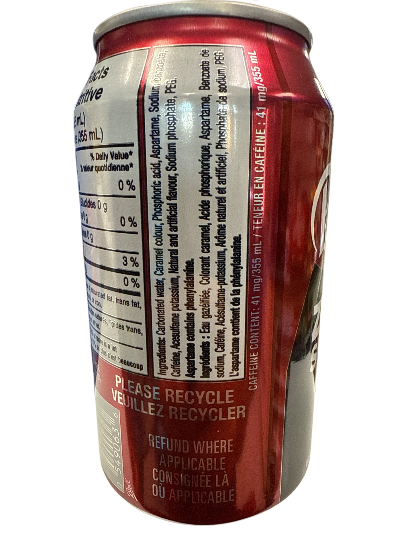 Dr Pepper Zero Zucker Dose 355ML – Kanadische Ausgabe Seltene Null-Kalorien Limonade