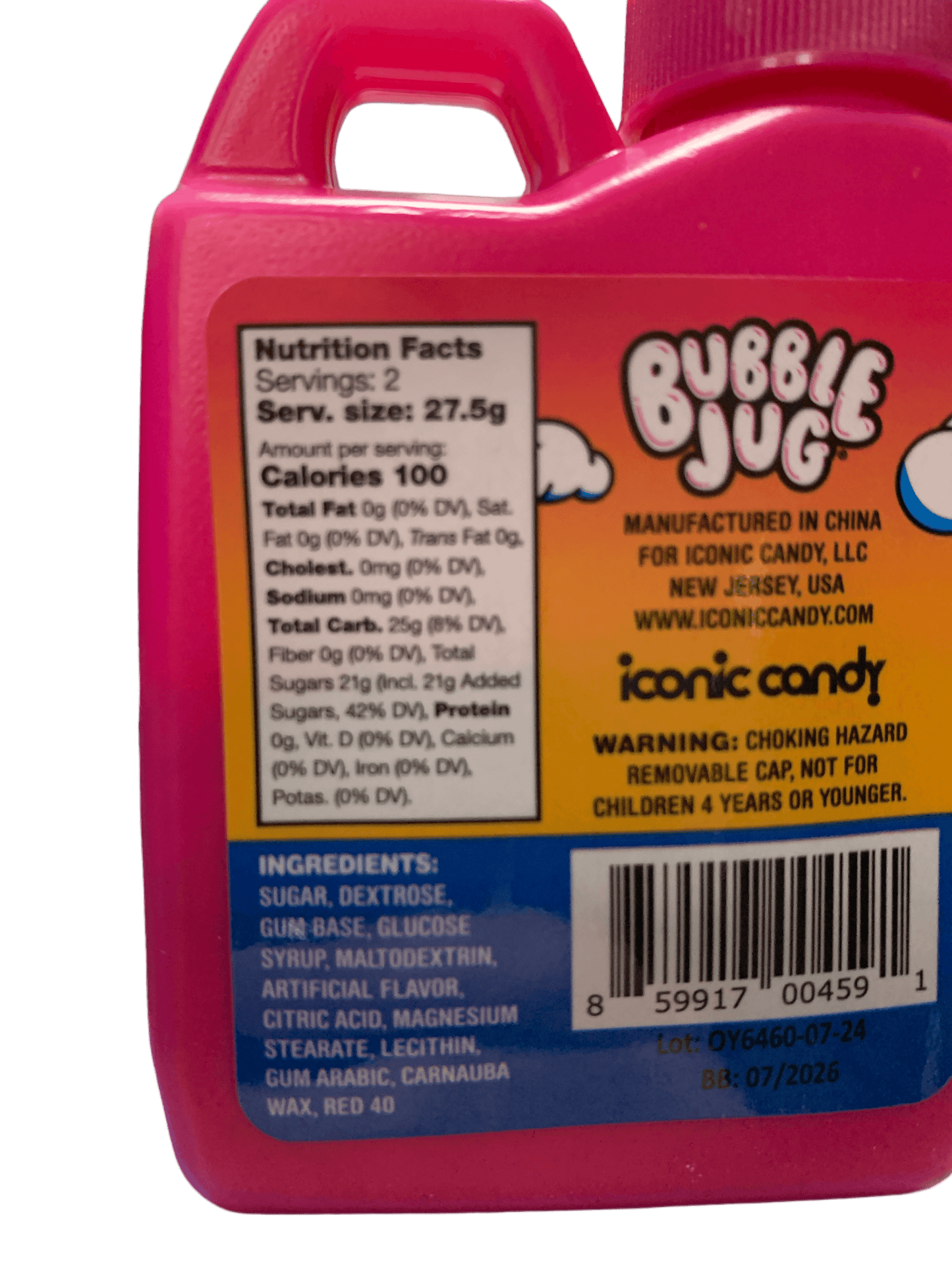 Bubble Jug Tropical Fruit Bubble Gum 27.5G - U.S Edition
