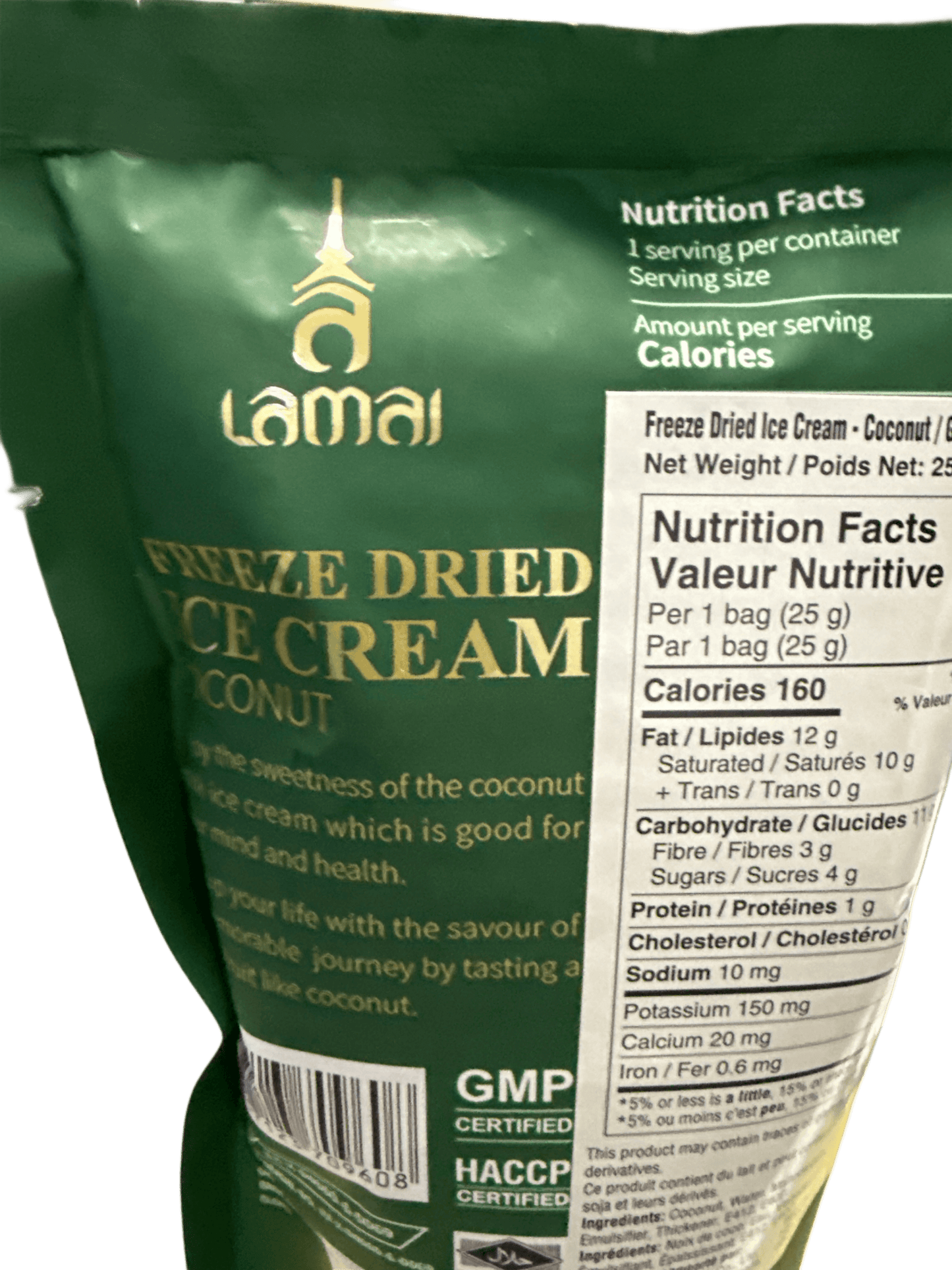 Freeze Dried Ice Cream Coconut 25G - Thailand Edition