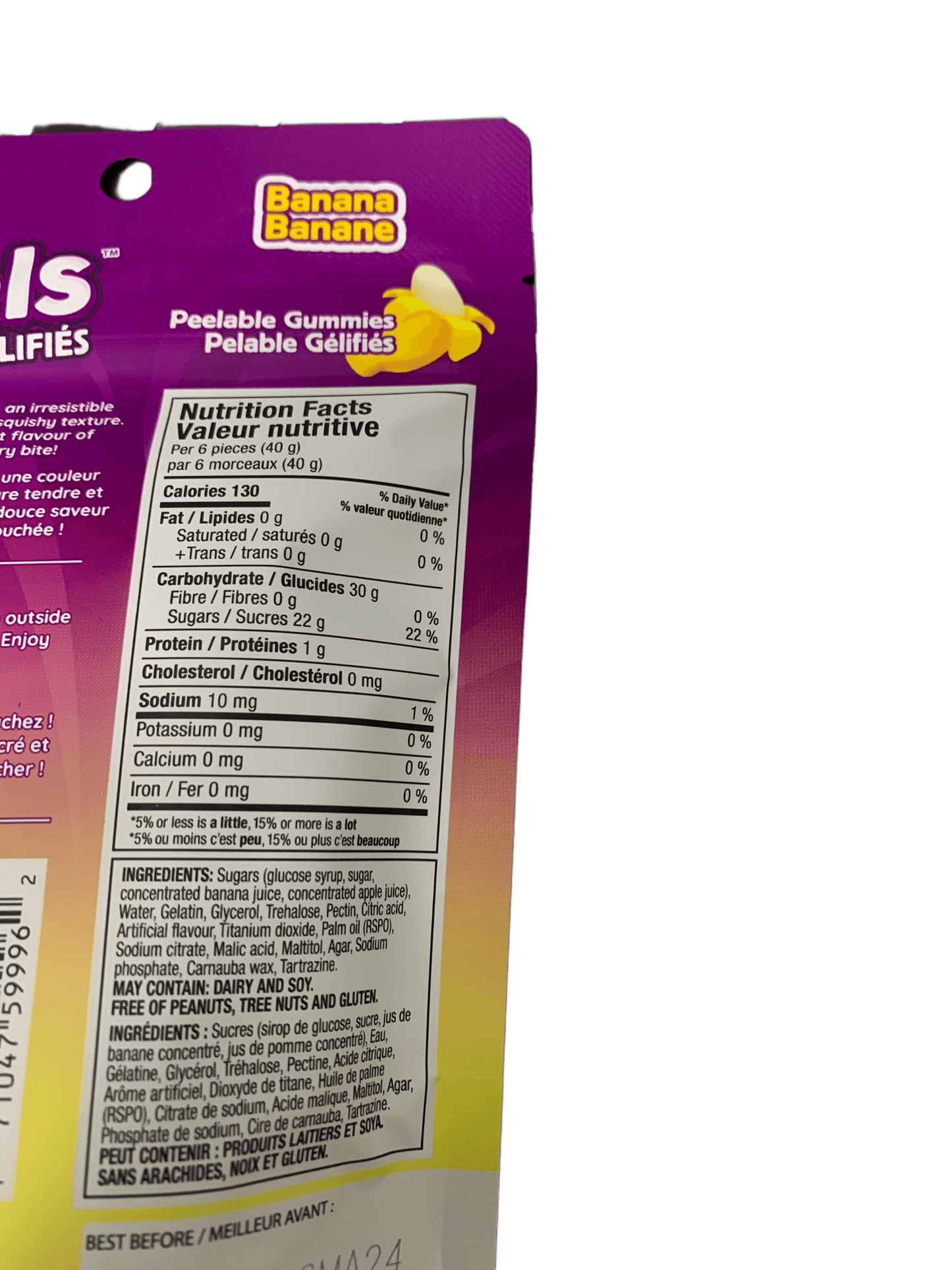Huer Peel Gummies Banana 65G - Canada Edition