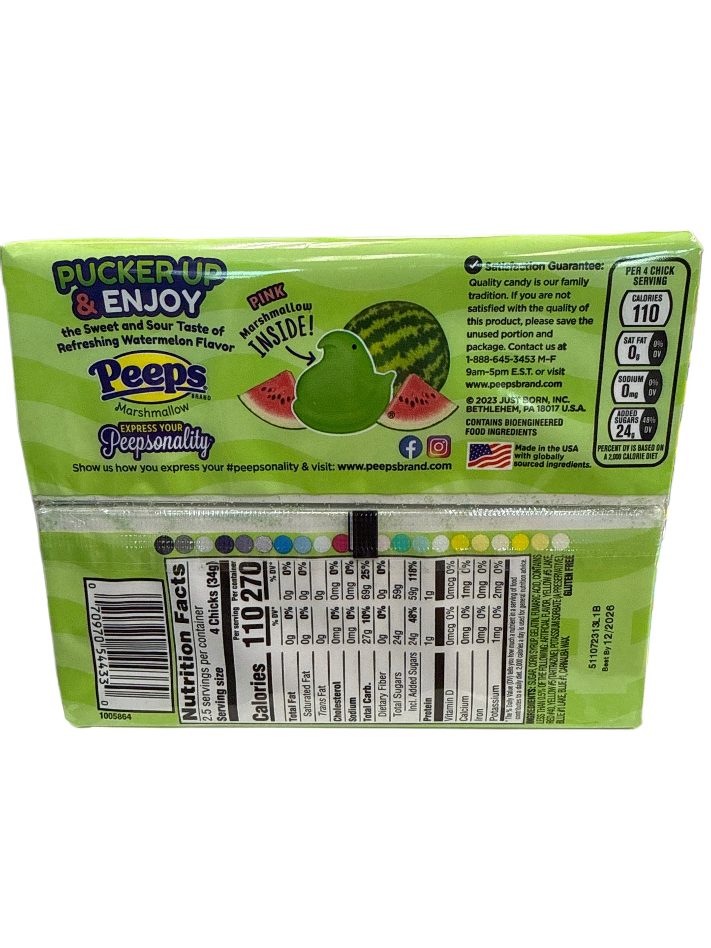 Peeps Sour Watermelon Easter Marshmallows 85G - U.S Edition