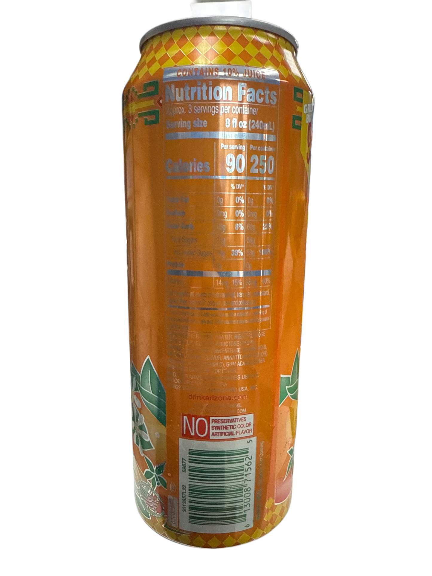 Bebida Arizona Orangeade 650ML - Edición EE.UU.
