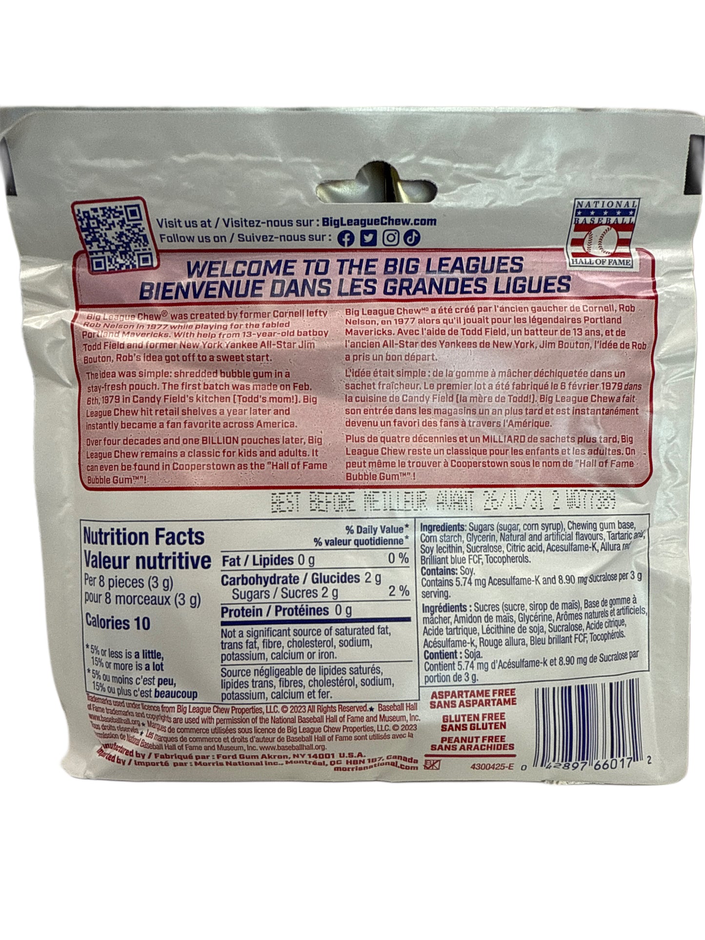 Big League Chew Ground Ball Traubengeschmack 60G - U.S. Ausgabe