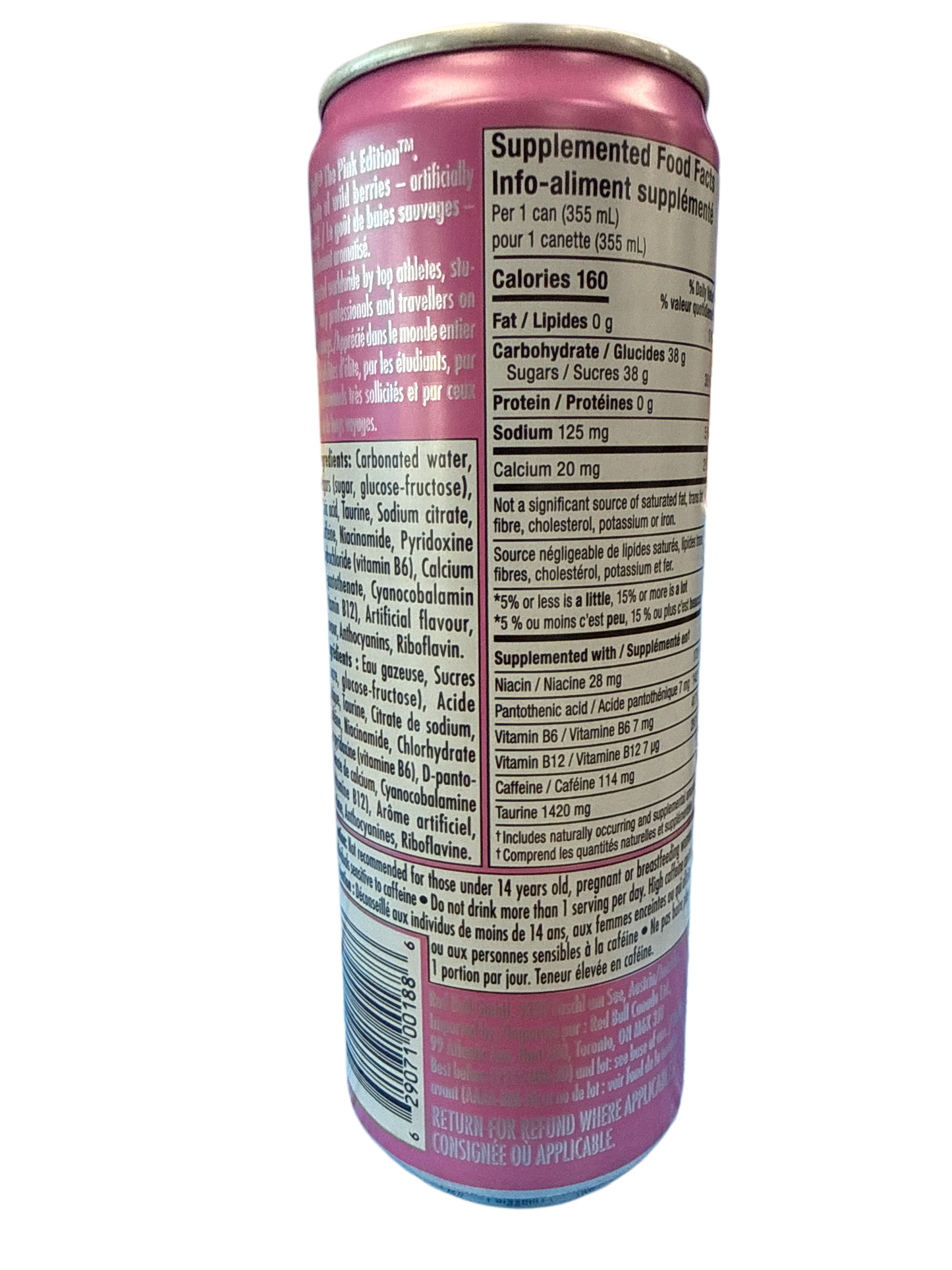 Red Bull Pink Edition Wild Berries Energy Drink 355ML - Canadian Edition