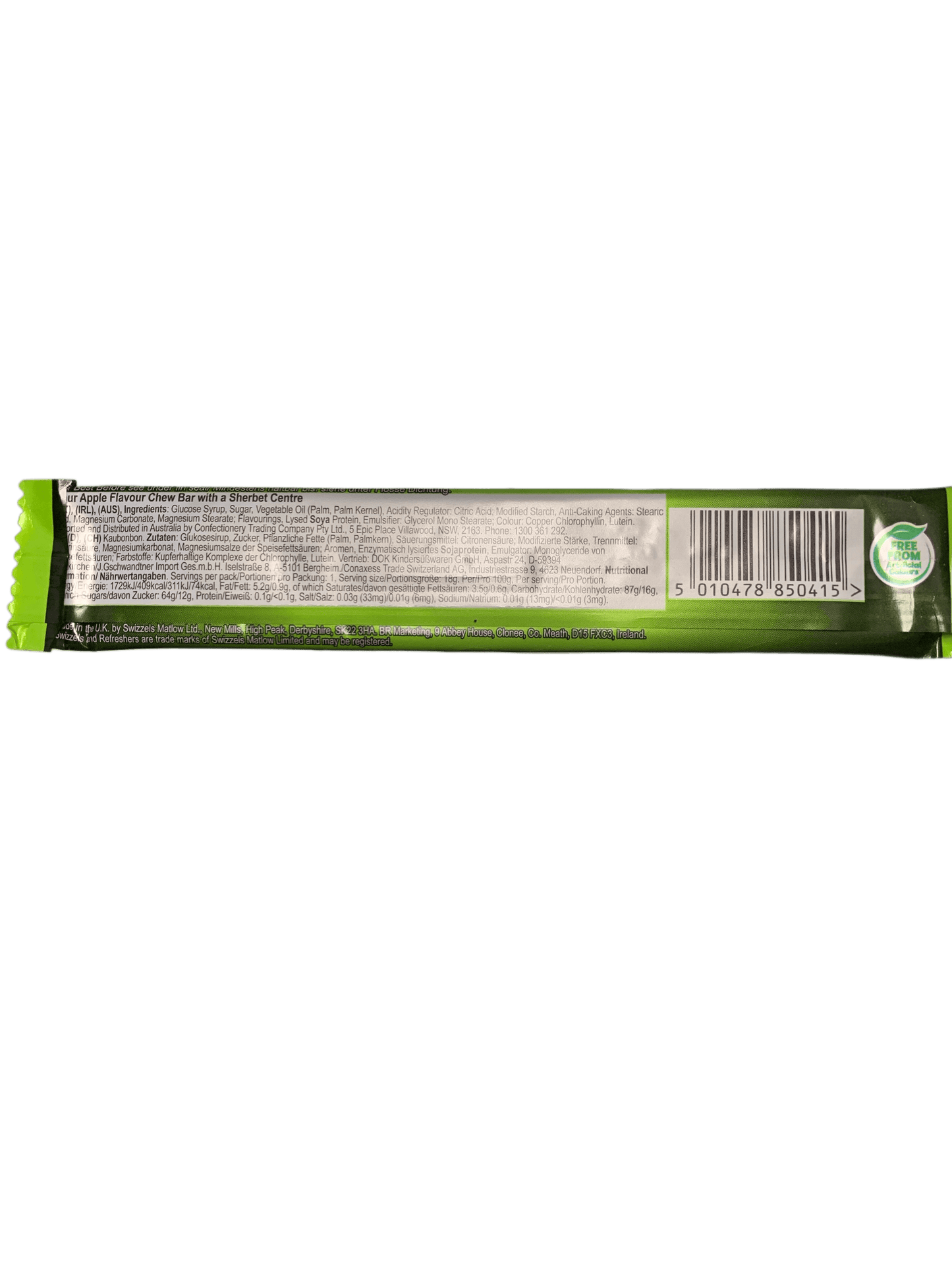 Swizzels Refreshers Sour Apple Flavour 18G - U.K Edition