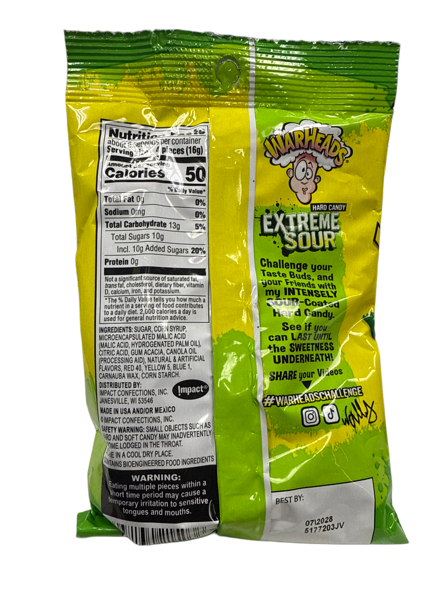 Warheads Extreme Sour Hard Candy 92G - U.S Edition