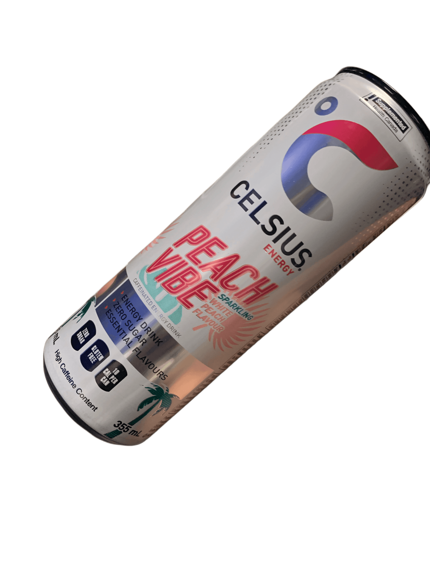 Celsius Peach Vibe Zero Sugar Energy Drink 355ML - Canadian Edition