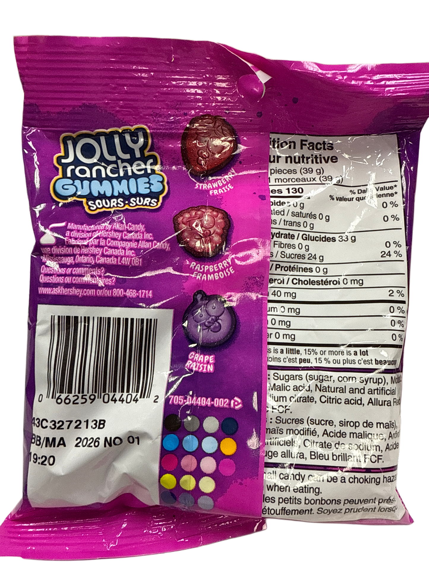 Jolly Rancher Gummies Sauer Beerengeschmack 182G - Kanadische Ausgabe