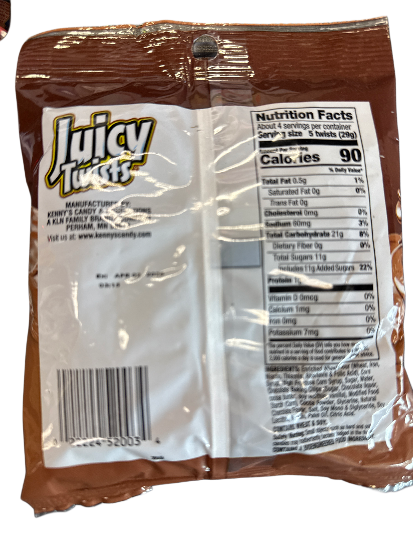 Juicy Twists Chocolate Flavoured Candy Twists 113G - U.S Edition