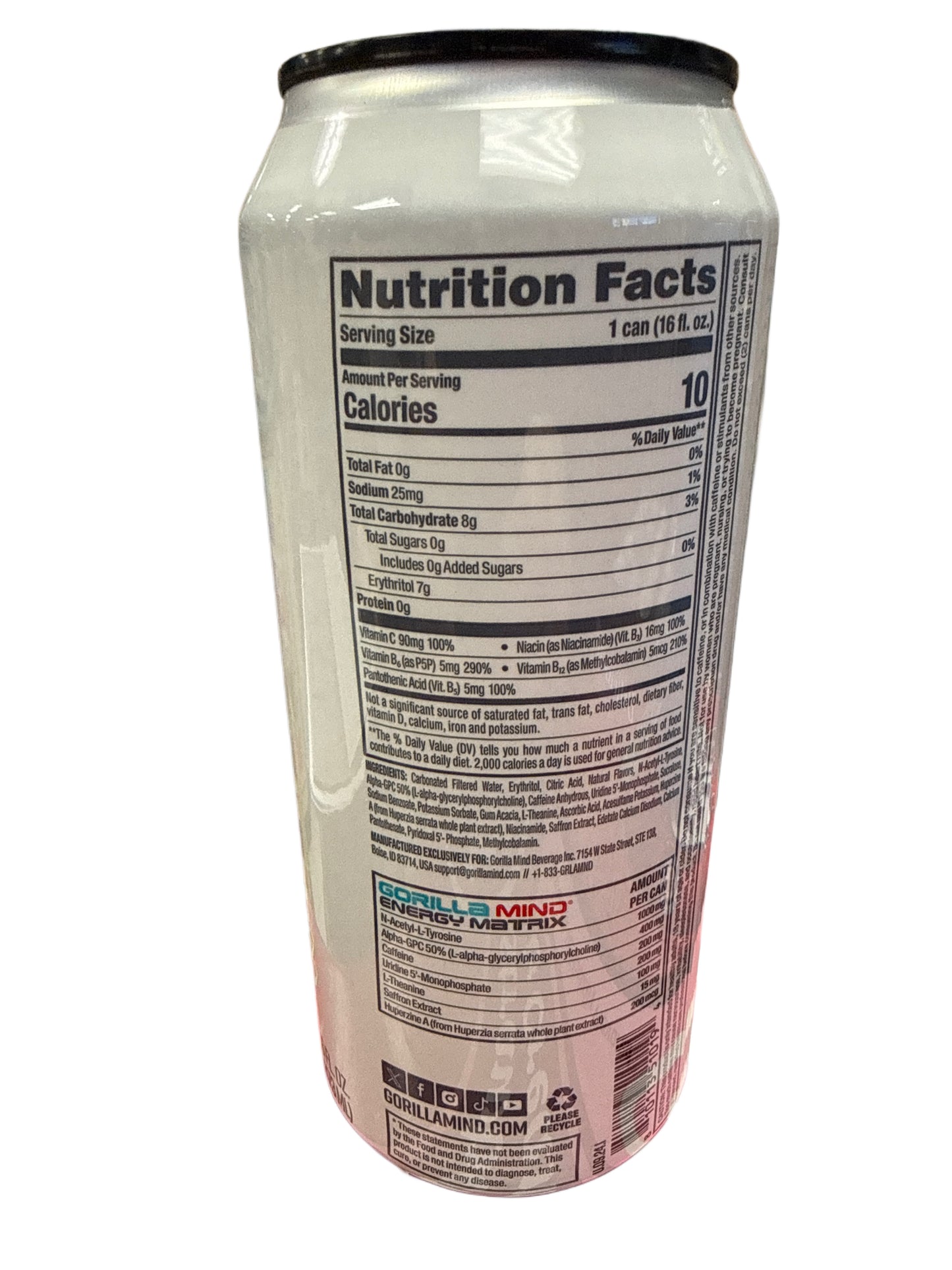 Gorilla Minds White Frost Energy Drink 473ML - International Edition