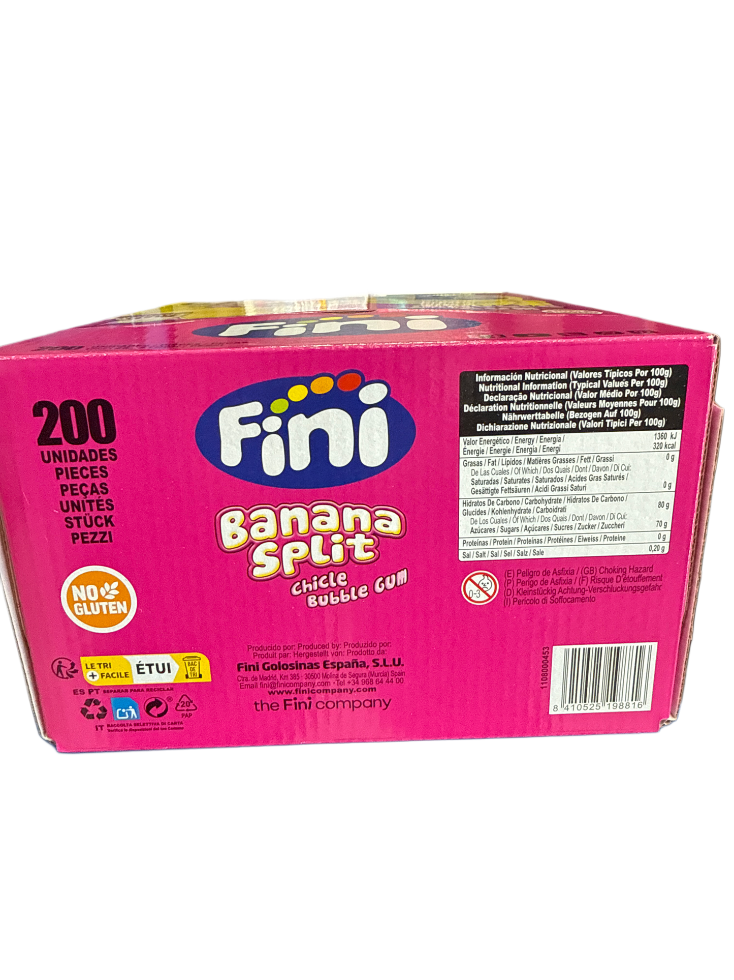 Fini Banana Split Gomma da Masticare 200 Pezzi Singolarmente Incartati - Edizione Regno Unito
