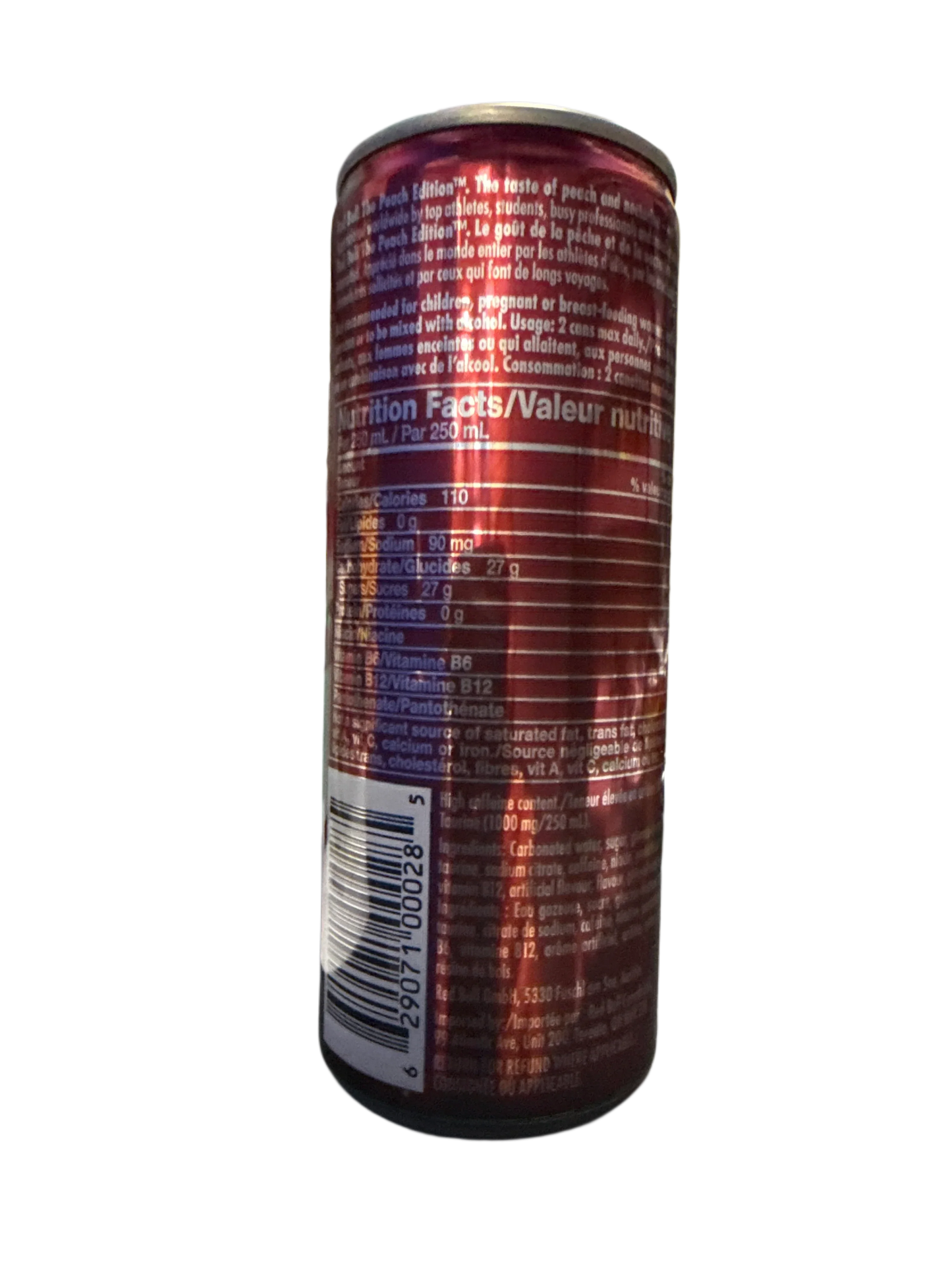 Red Bull Peach Nectarine Flavour 250ML - Canadian Edition