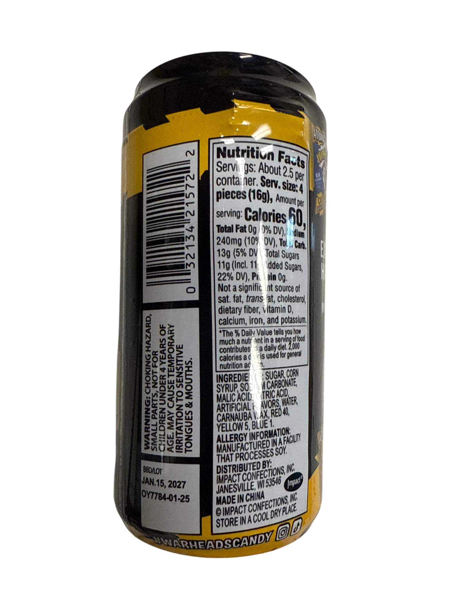 حلوى وارهيدز أتوميكس فيز الحامضة الصلبة 42 جرام - النسخة الأمريكية