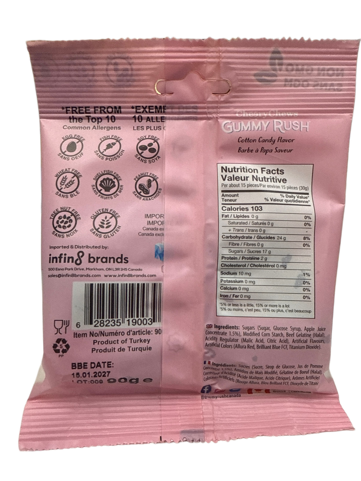 Gummy Rush Gummies pour Biberon Bébé 90G - Édition Canadienne