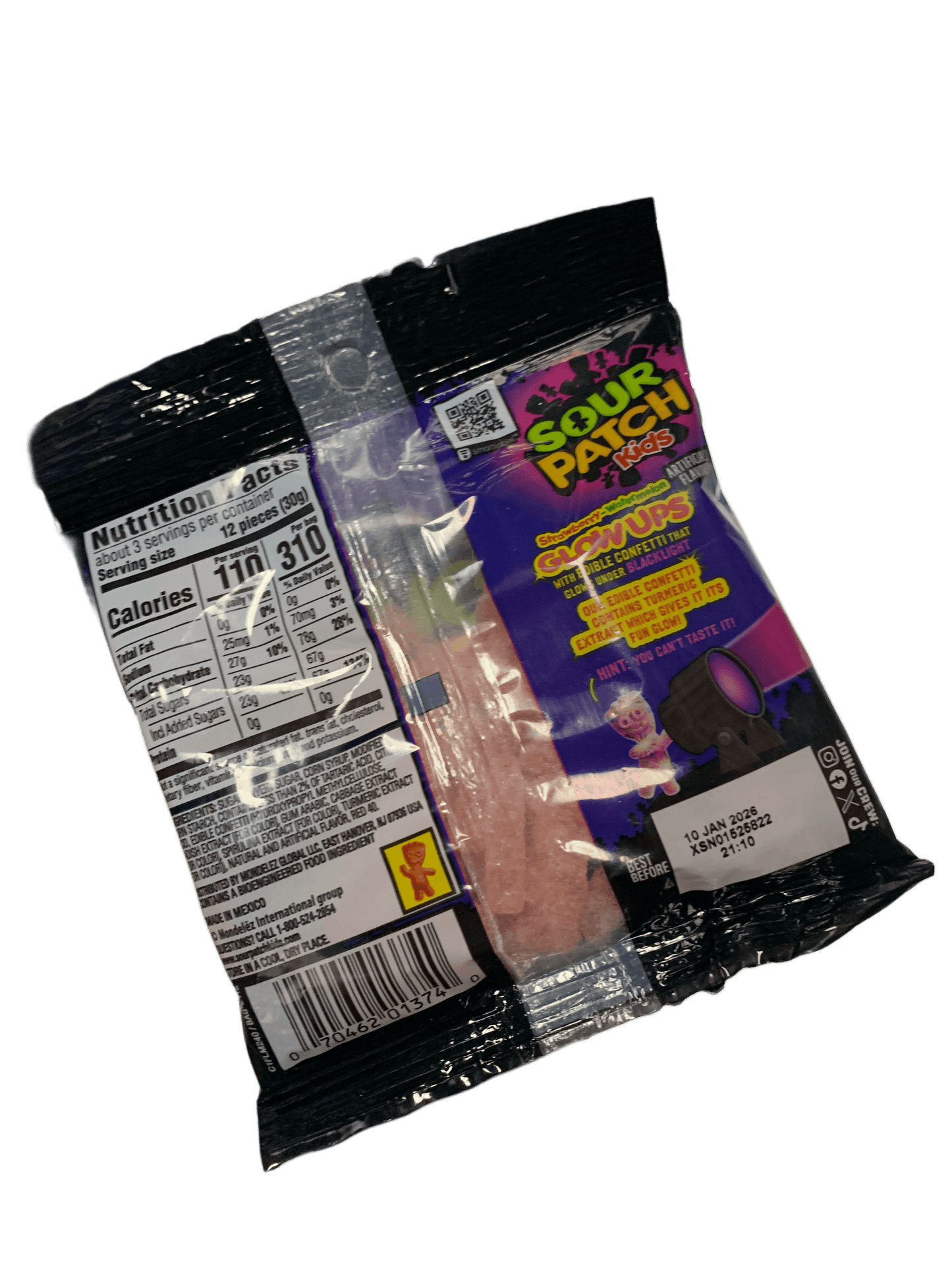 Sour Patch Kids Glow-Ups Strawberry Watermelon Candy 87G - Mexico Edition