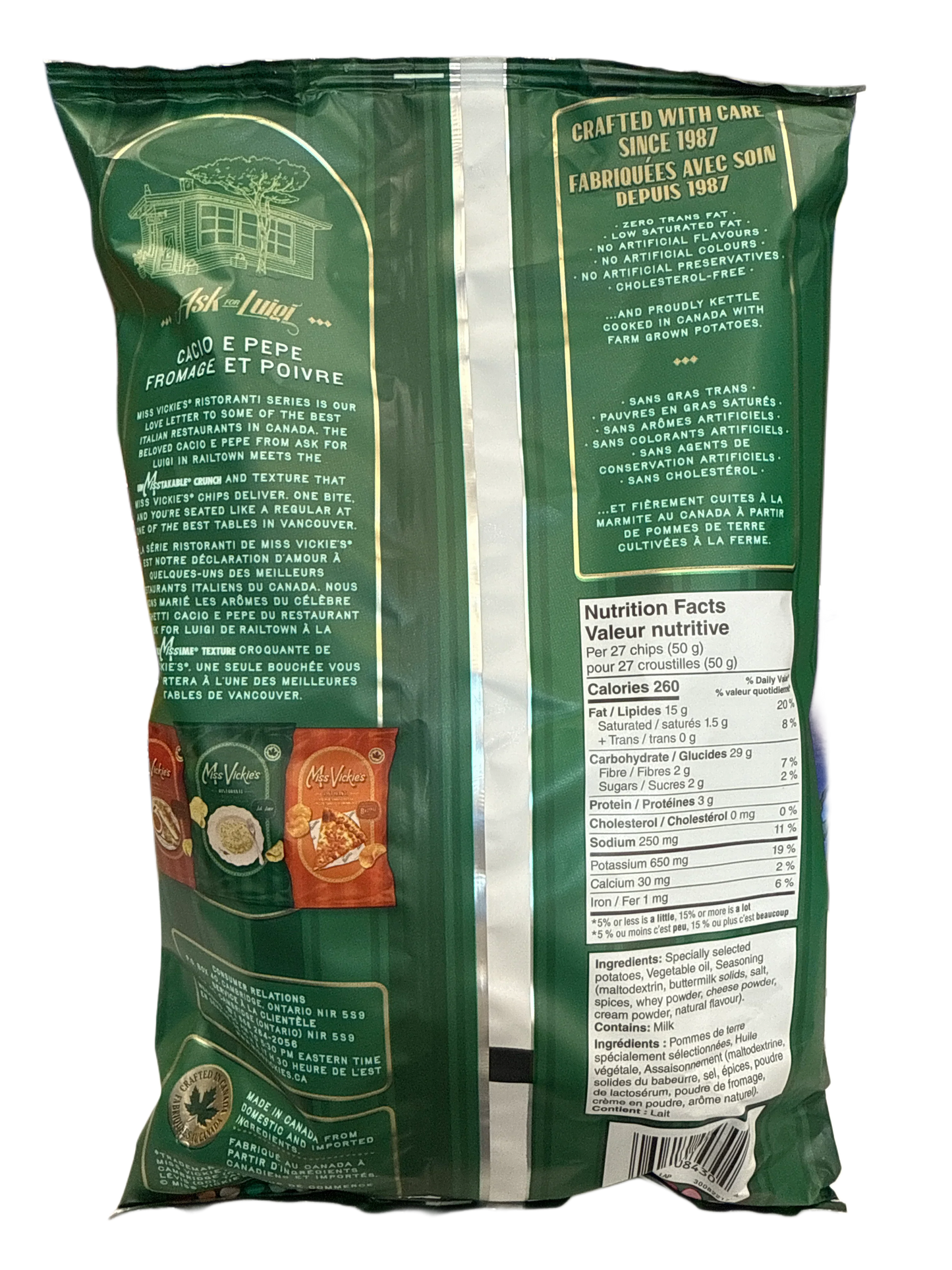 Miss Vickies Limited Edition Cacio E Pepe Flavour 190G - Canadian Edition