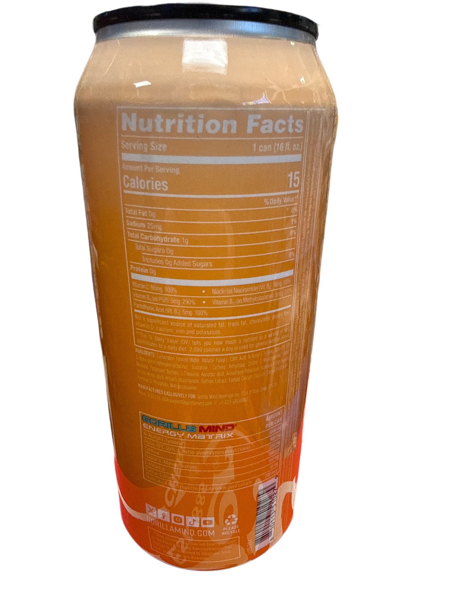 Gorilla Minds Orange Ice Cream Energy Drink 473ML - International Edition