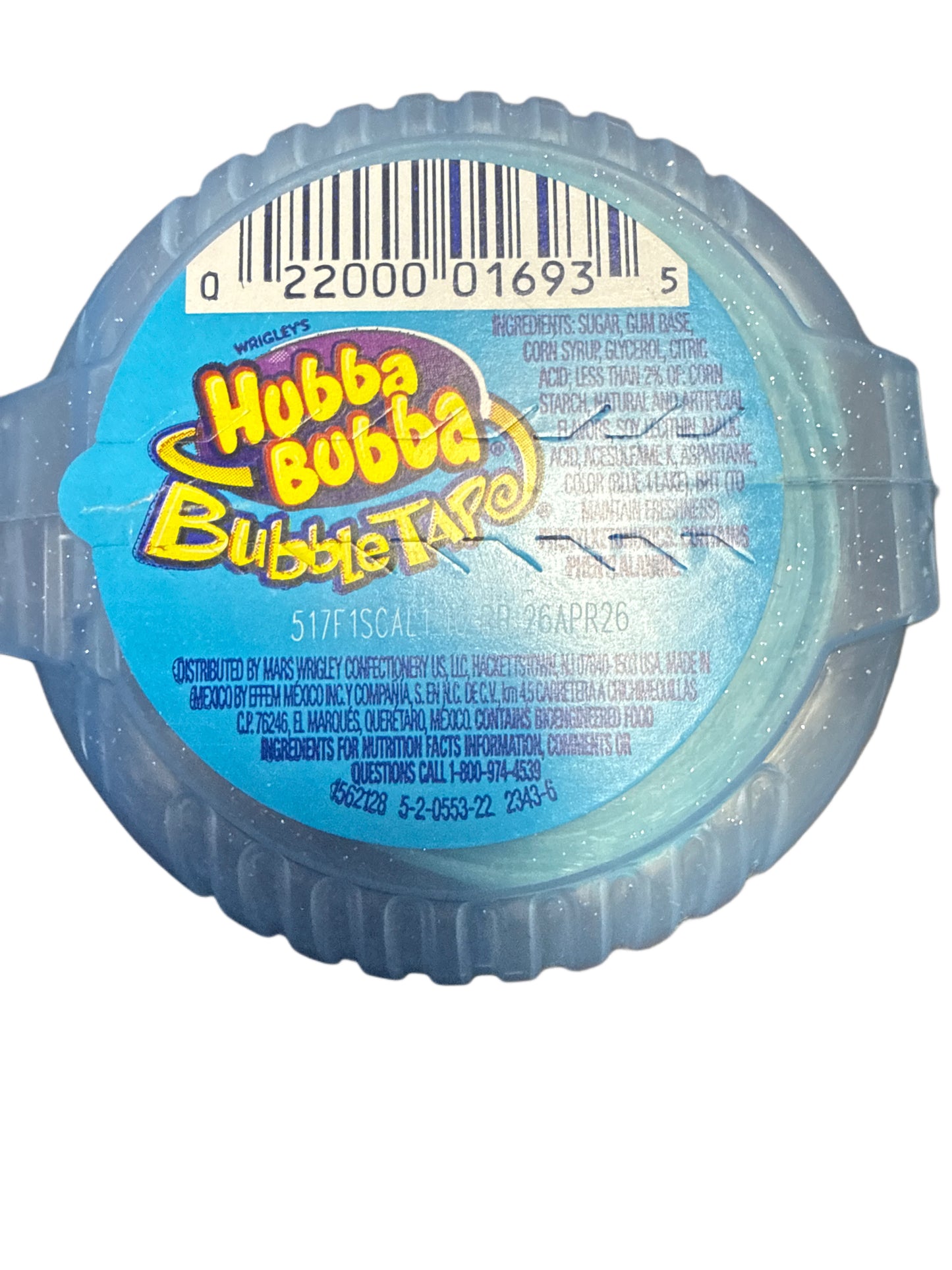 Hubba Bubba Sour Blue Raspberry Bubble Tape 56.7G - Mexico Edition