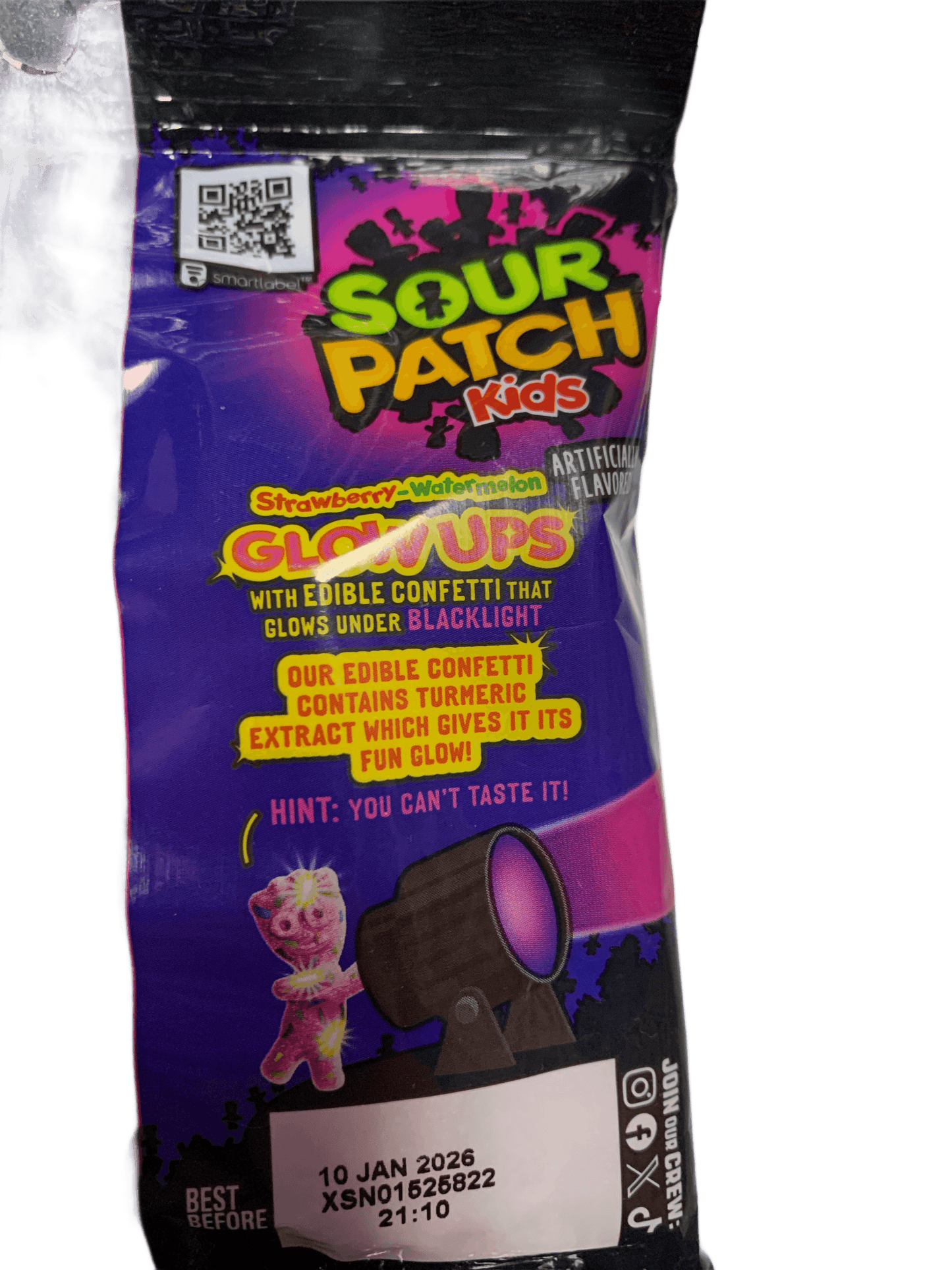 Sour Patch Kids Glow-Ups Strawberry Watermelon Candy 87G - Mexico Edition