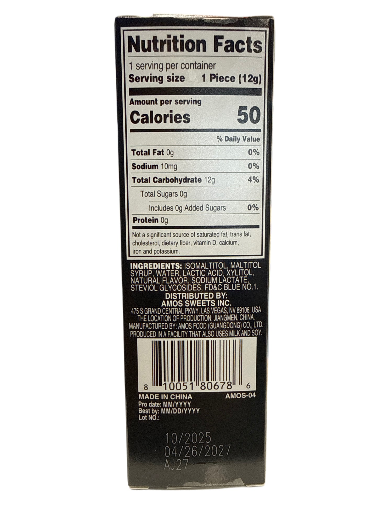 Amos Tasty Sounds Blueberry Flavor Audio Lollipop 12G - U.S Edition