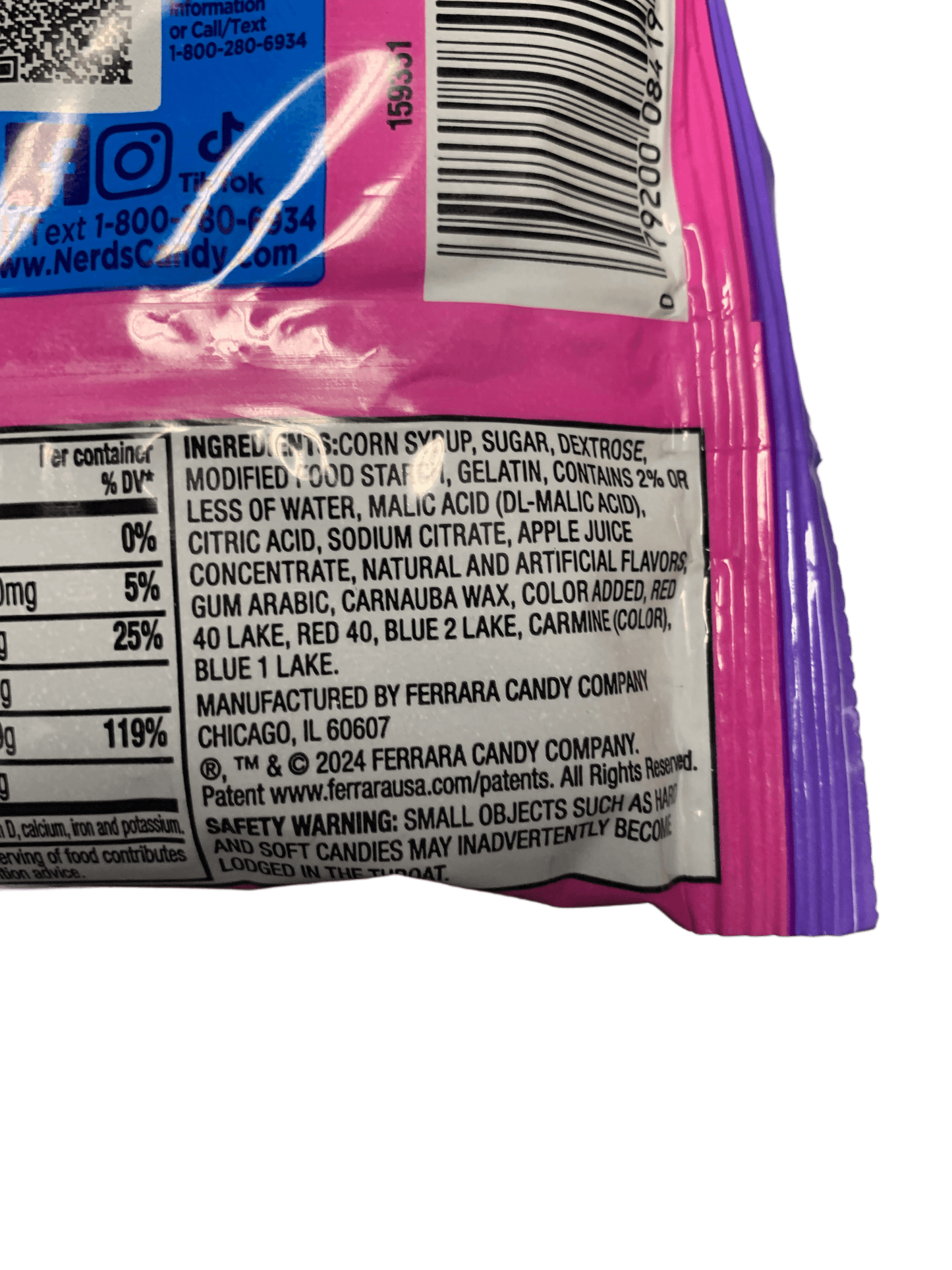 Nerds Gummy Clusters Grape Strawberry Blitz Share Pack 30G - U.S Edition