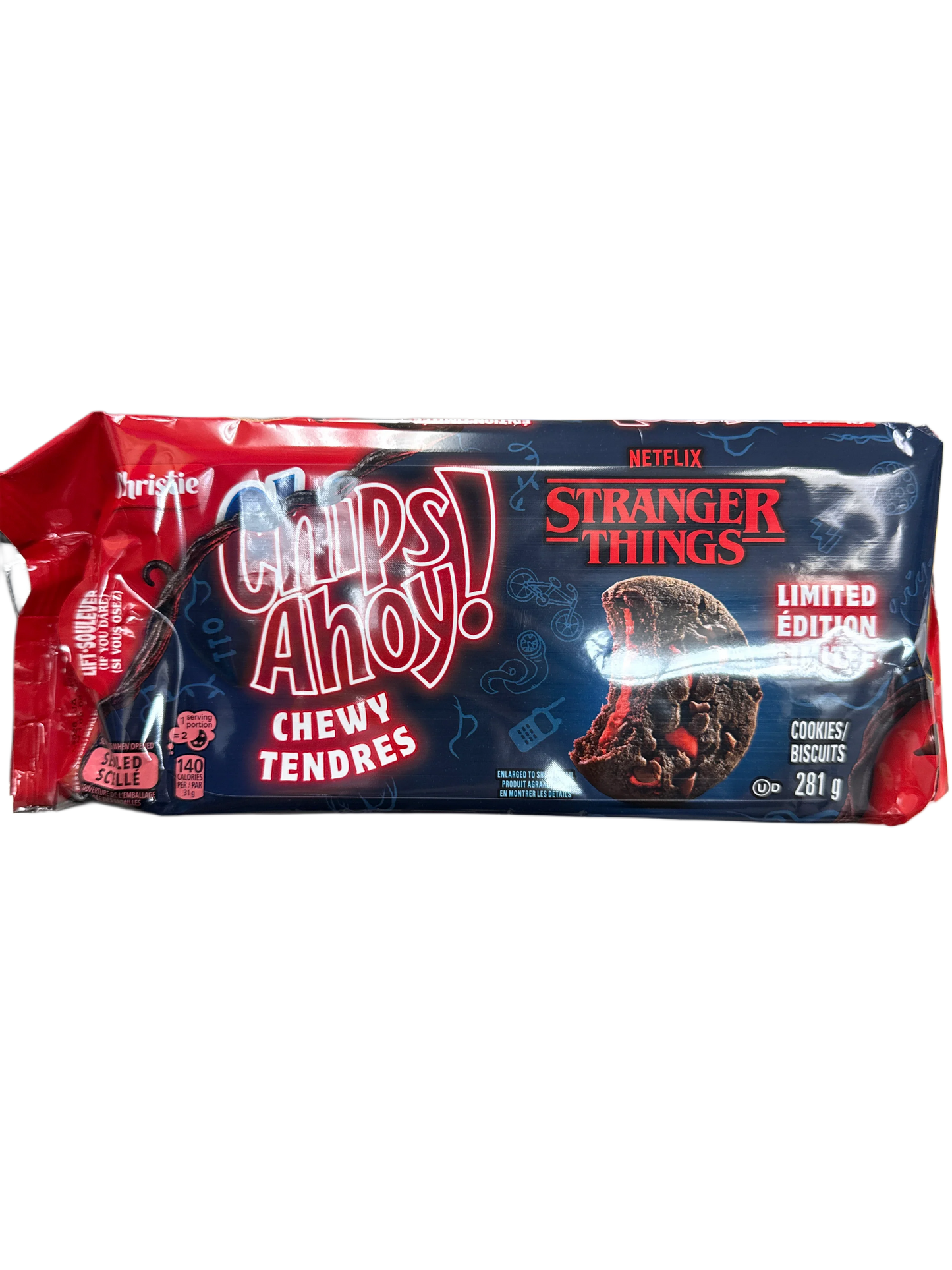 Chips Ahoy Chewy Limited Edition Stranger Things Cookies 281G - Canadian Edition