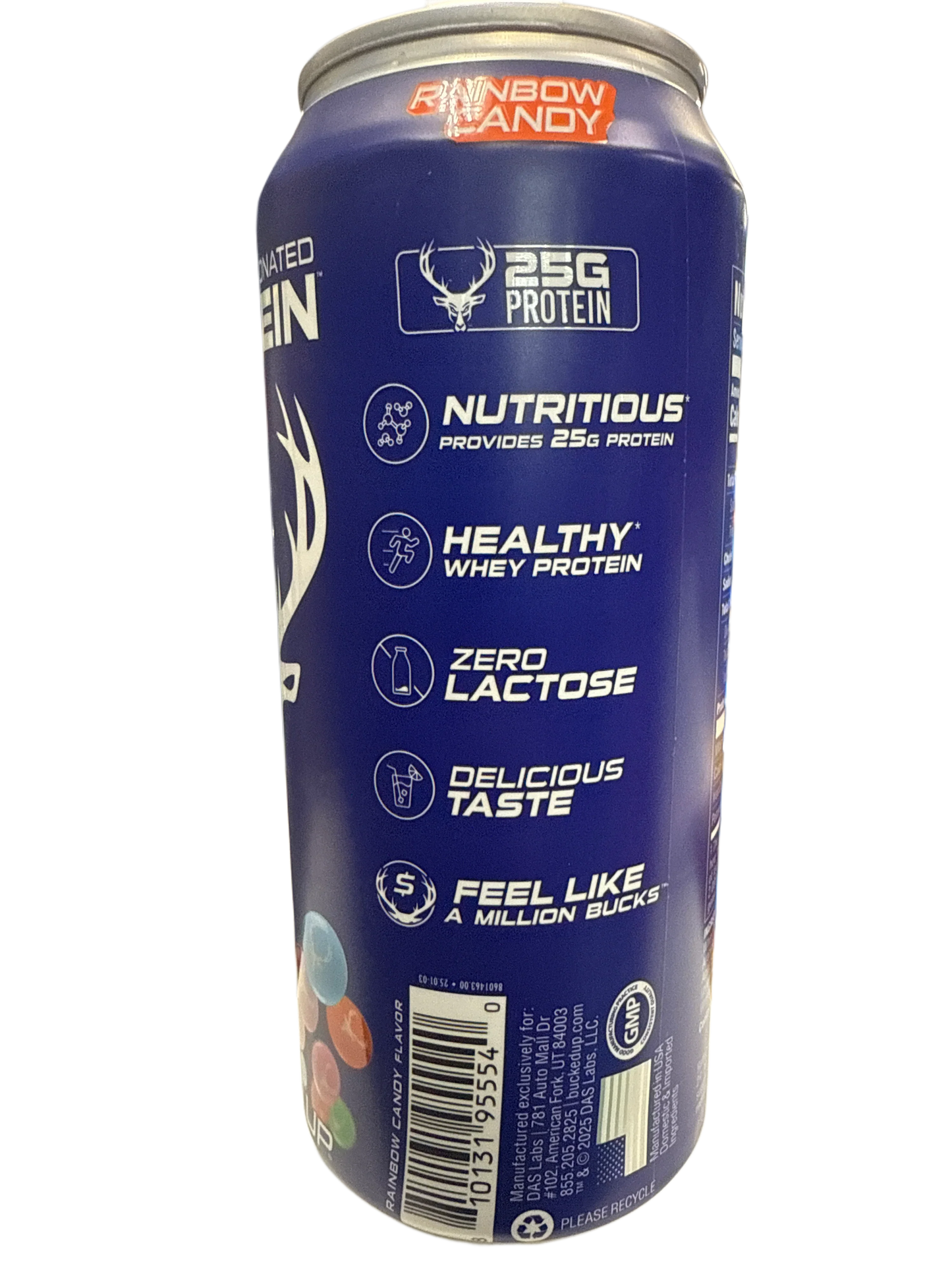 Bucked Up Proteína Ligeramente Carbonatada Sabor Caramelo Arcoíris 473ML - Edición EE.UU.