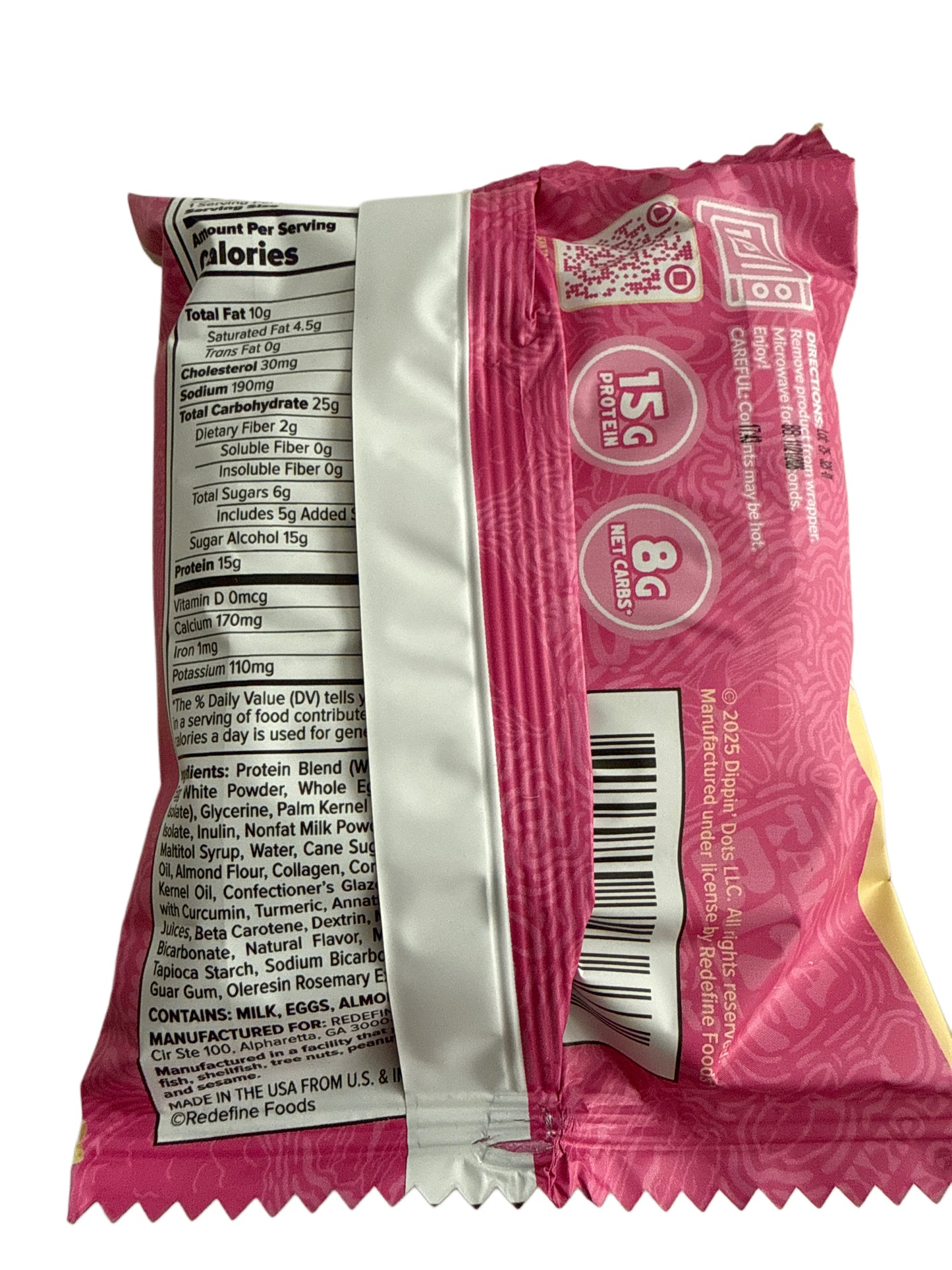 Dippin Dots 15 Gram Birthday Cake Protein Donut 75G - U.S Edition