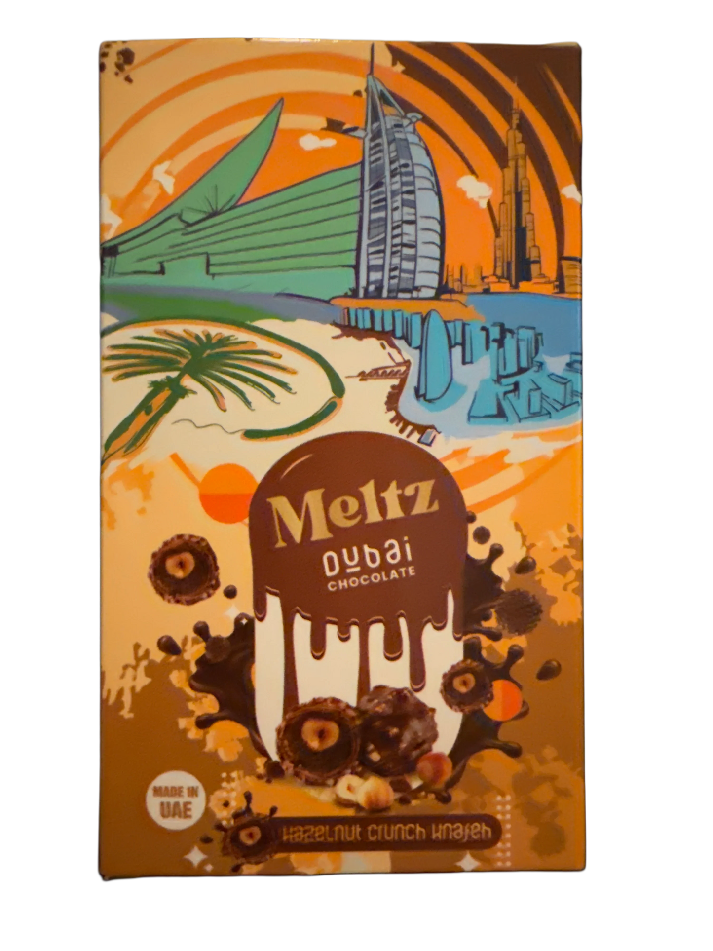Meltz Dubai Chocolate Hazelnut Crunch Knafeh Flavour 75G - Dubai Edition