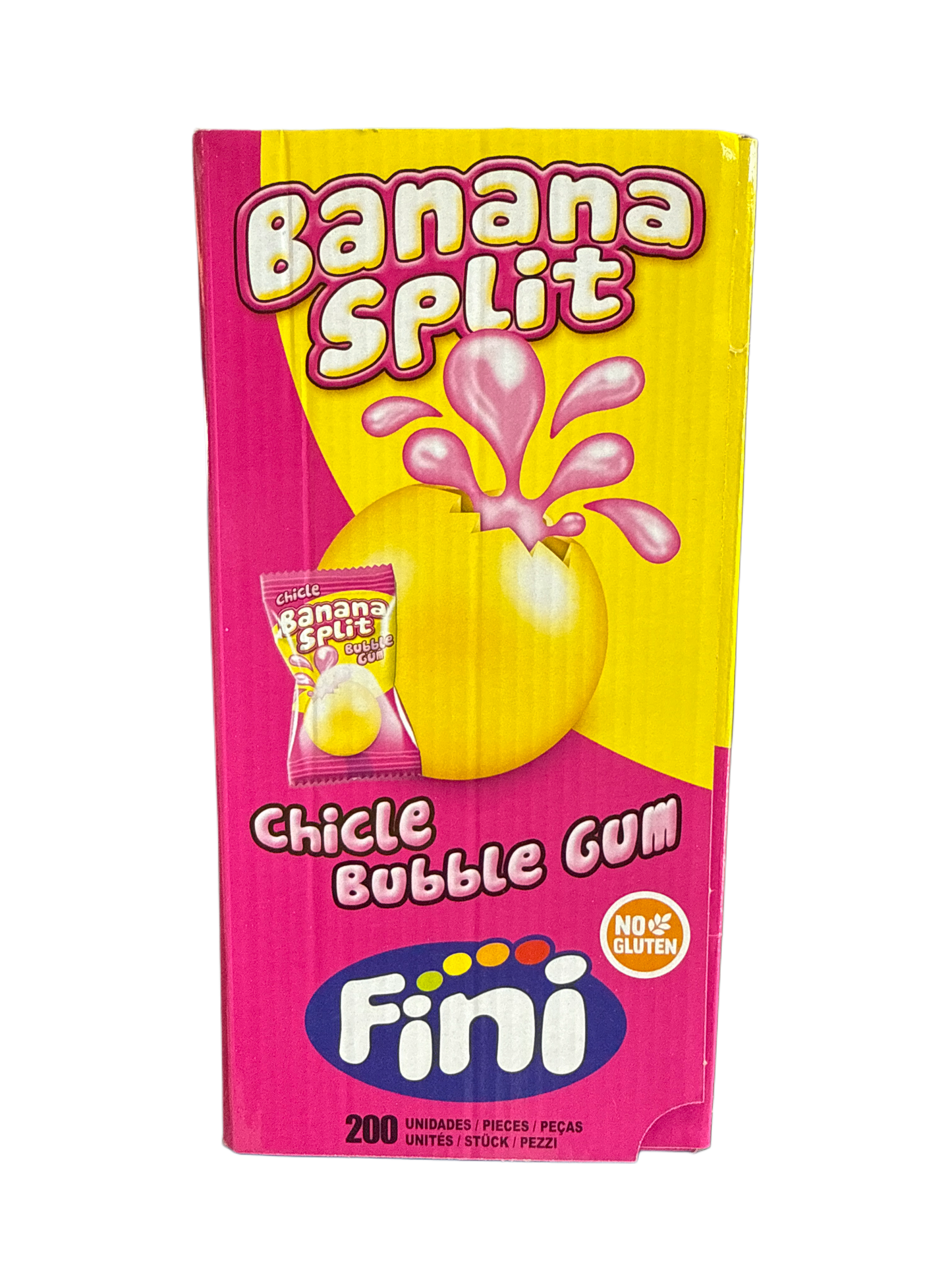 Fini Banana Split Gomma da Masticare 200 Pezzi Singolarmente Incartati - Edizione Regno Unito
