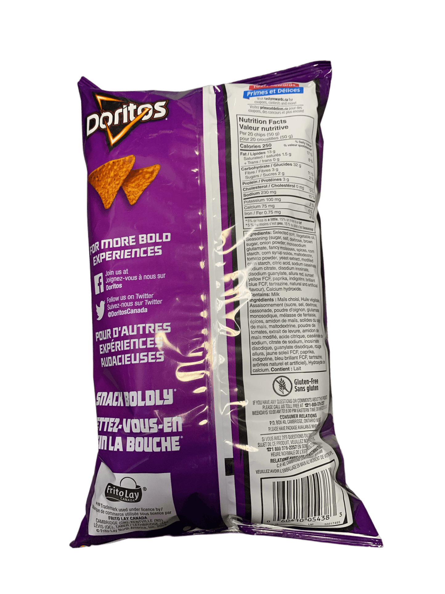 Doritos Bold BBQ Chips 235G - Canadian Edition