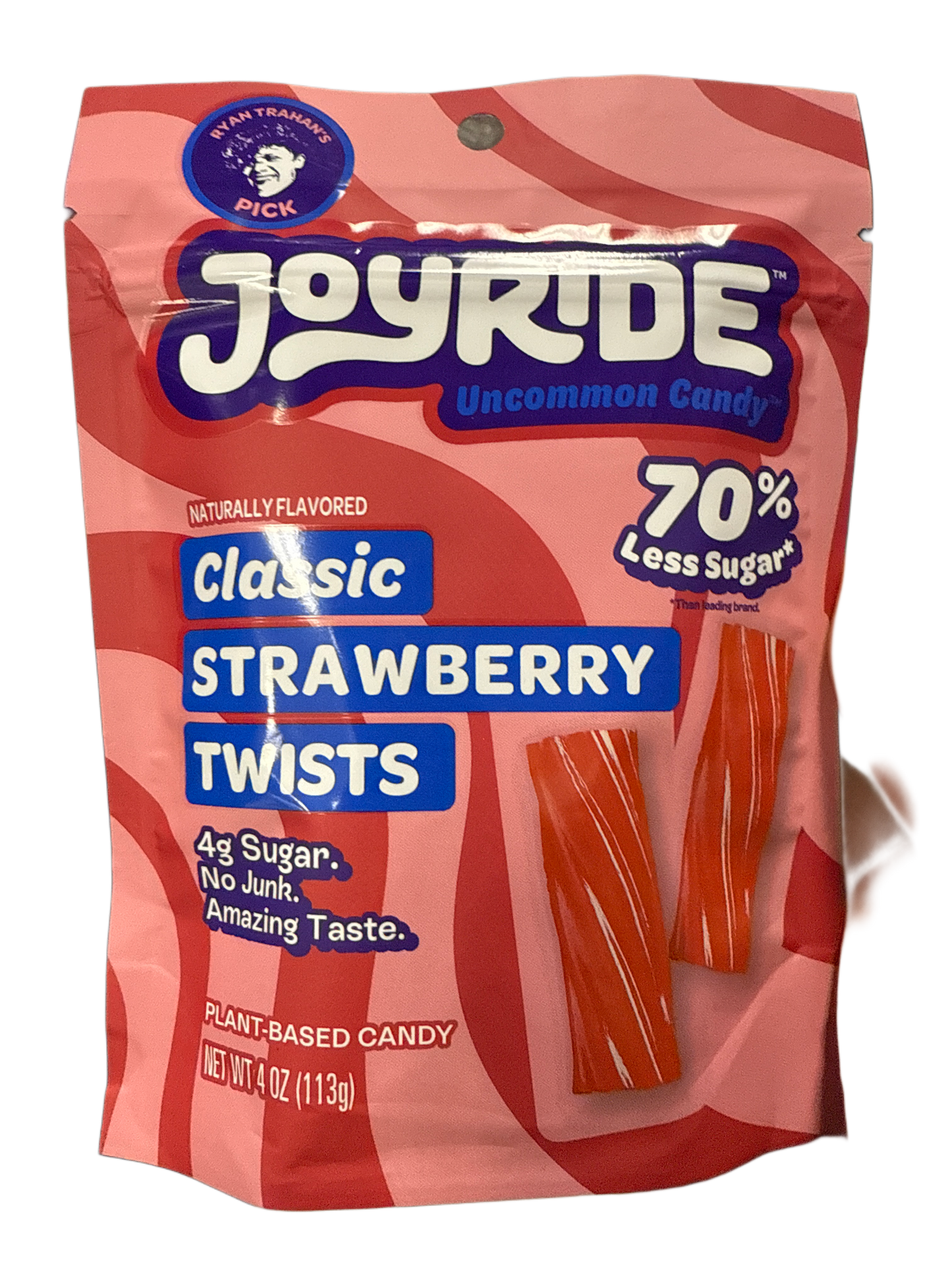Ryan Trahan's Joyride Classic Strawberry Twists Candy Bag 113G - U.S Edition