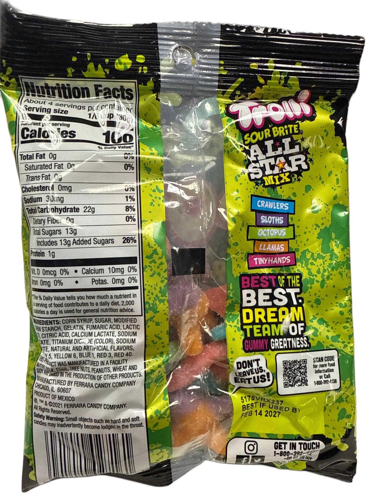 Trolli Sour Brite All Star Mix Gummies 120G - U.S Edition