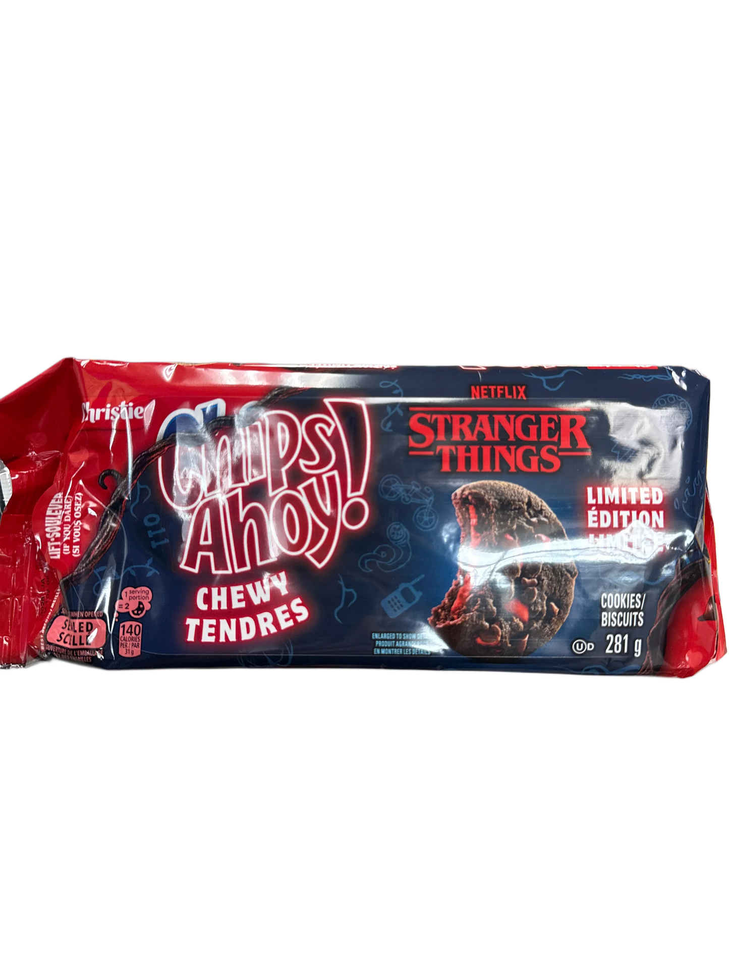 Chips Ahoy Chewy Limited Edition Stranger Things Cookies 281G - Canadian Edition