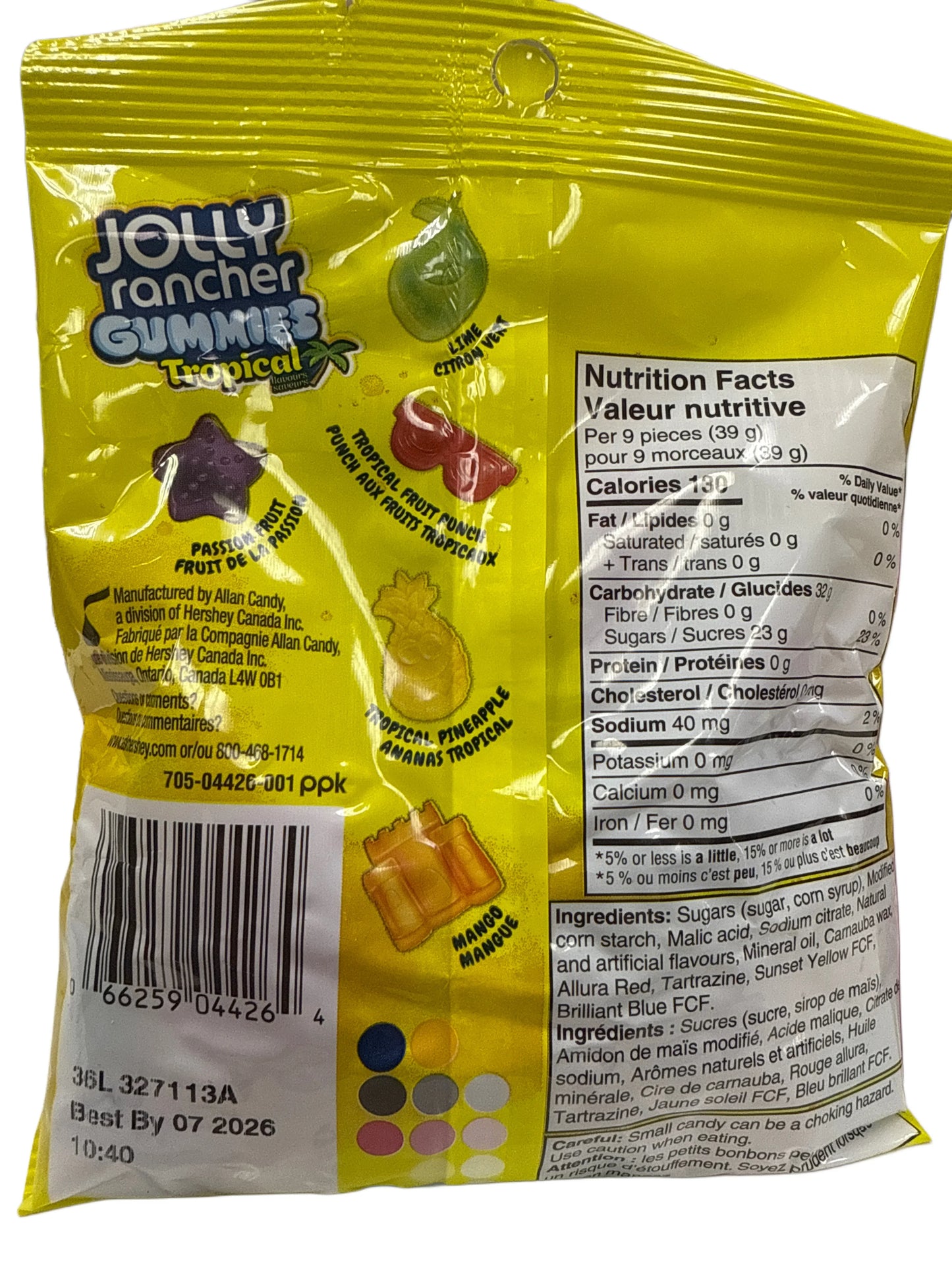 Jolly Rancher Fruchtgummis Tropischer Geschmack 182G - Kanadische Ausgabe