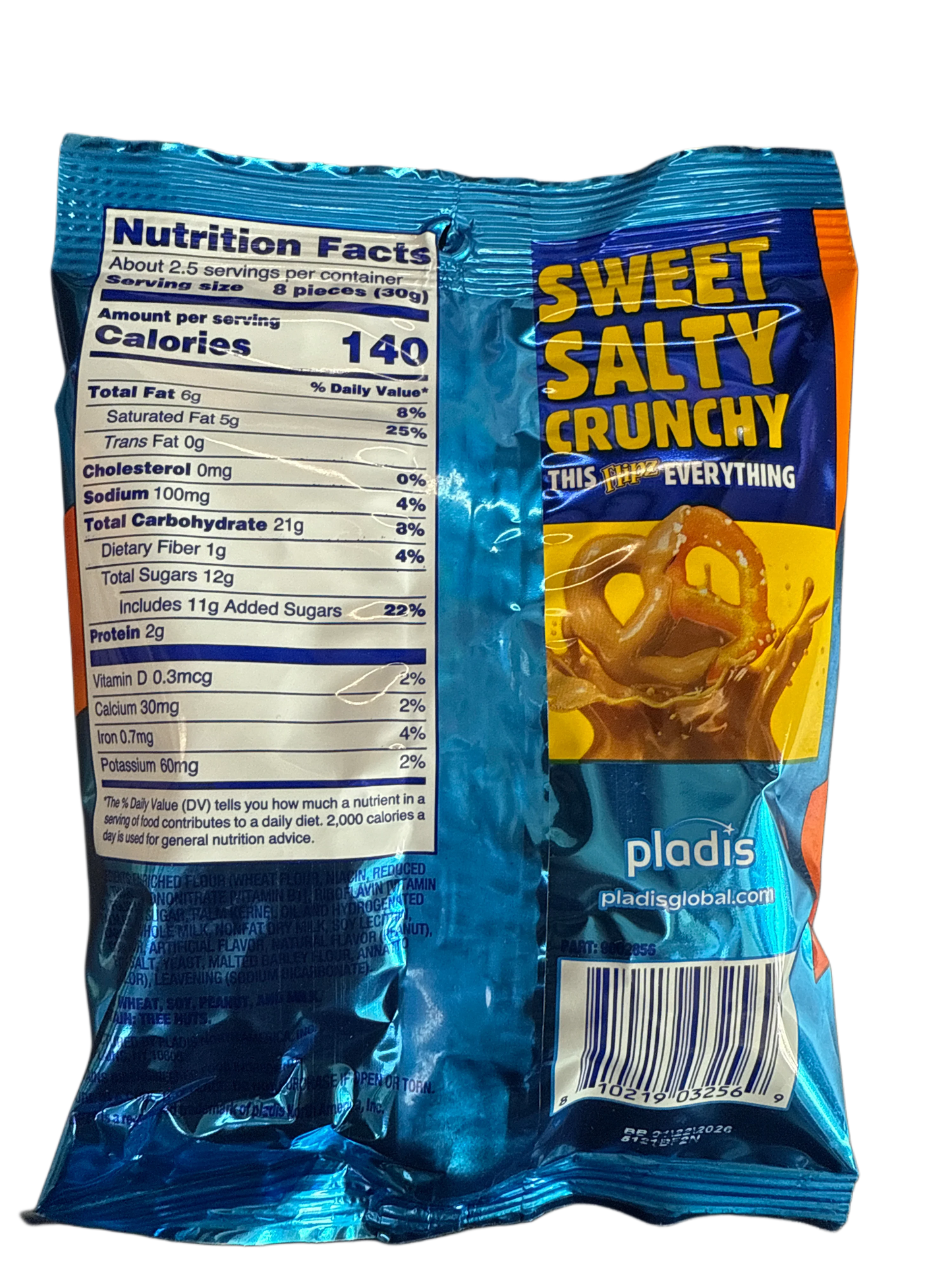 Pretzels cubiertos de fudge de mantequilla de maní Flipz 71G - Edición EE.UU.