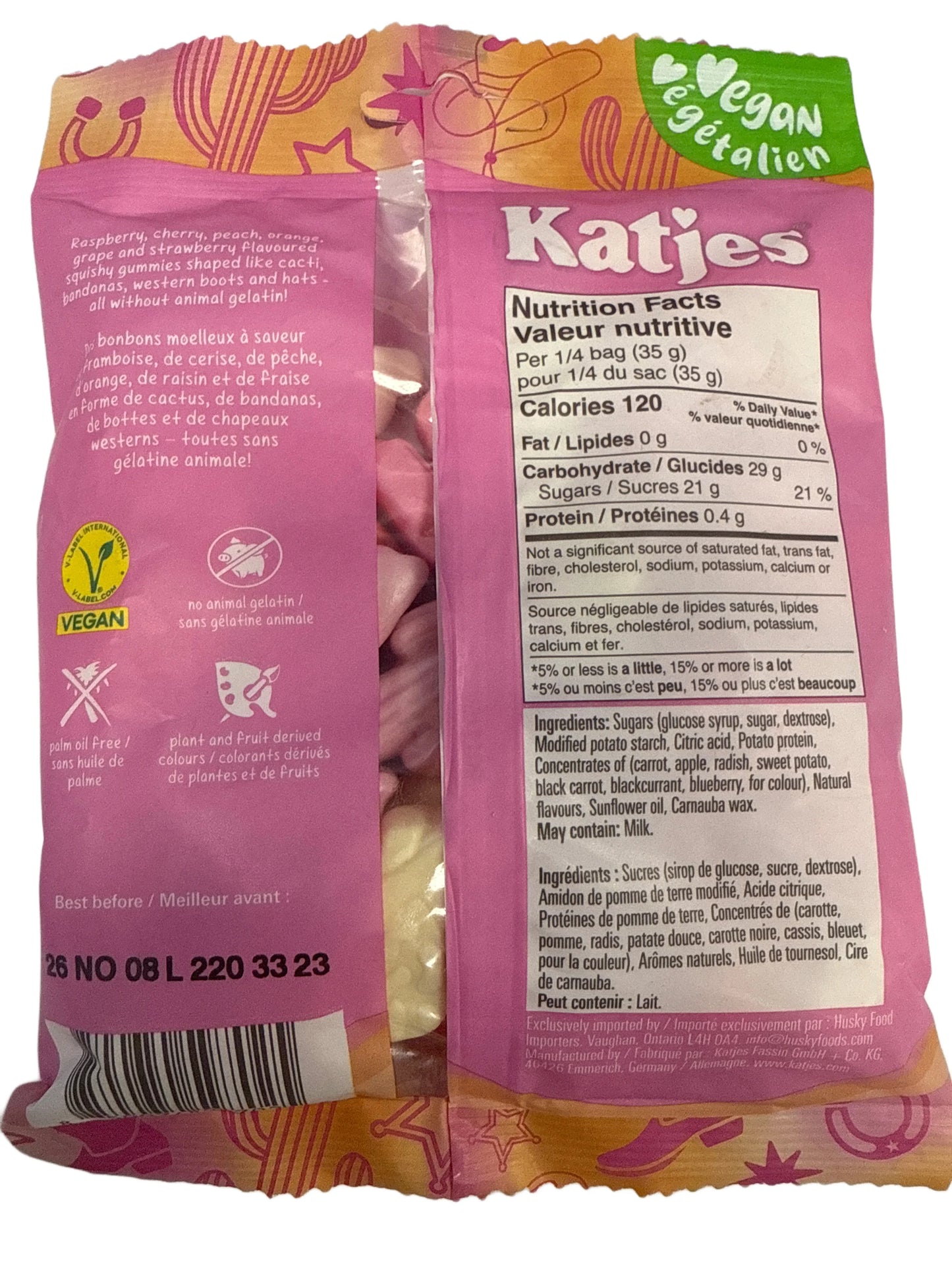 Katjes Squishy Wild And Free Vegan Gummies 140G - Canadian Edition