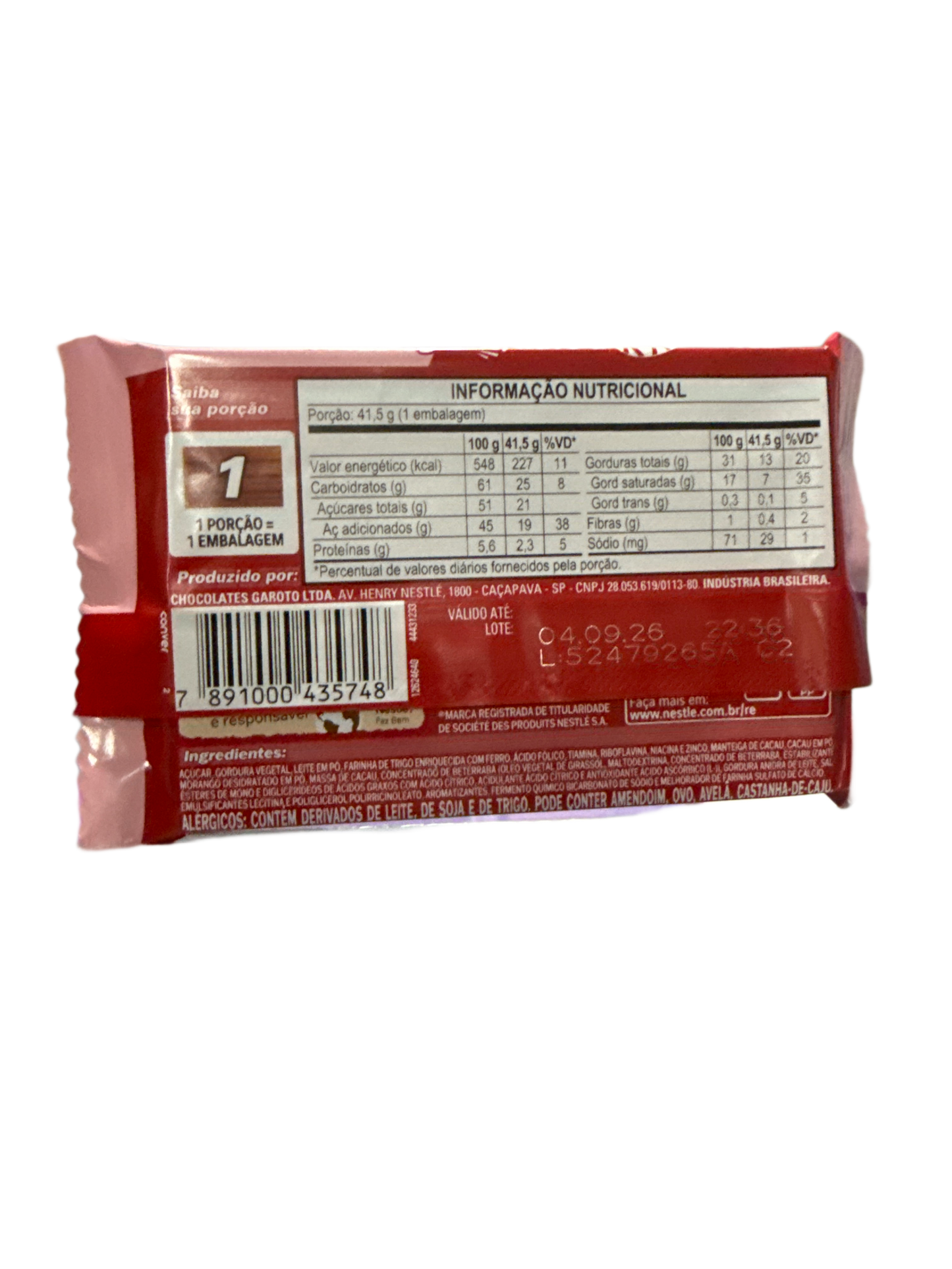 Kit Kat Strawberry 41.5G - Brazil Edition