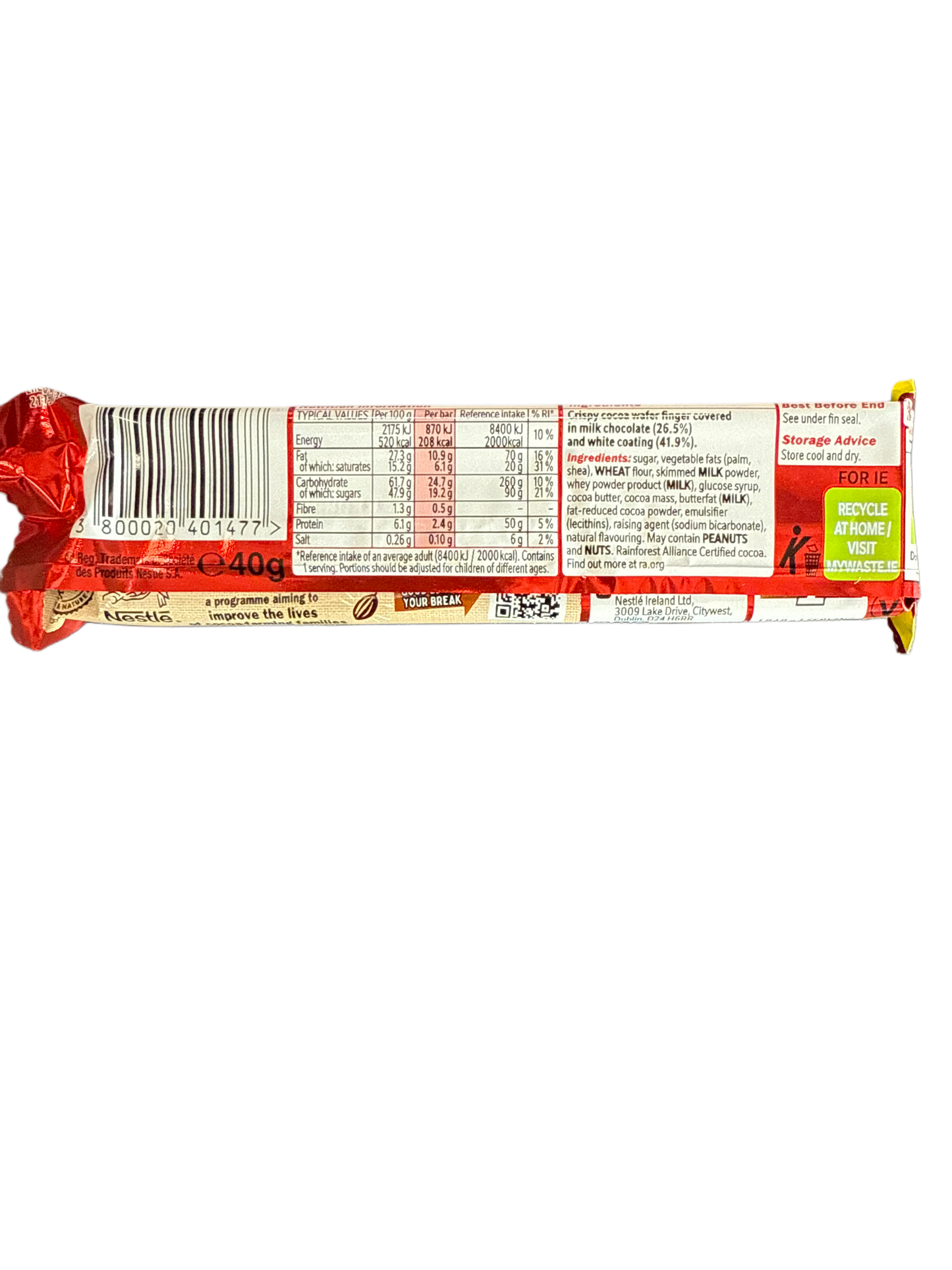 Kit Kat Chunky Funky Milk and White Chocolate mix with Cocoa Wafer 40G - U.K Edition