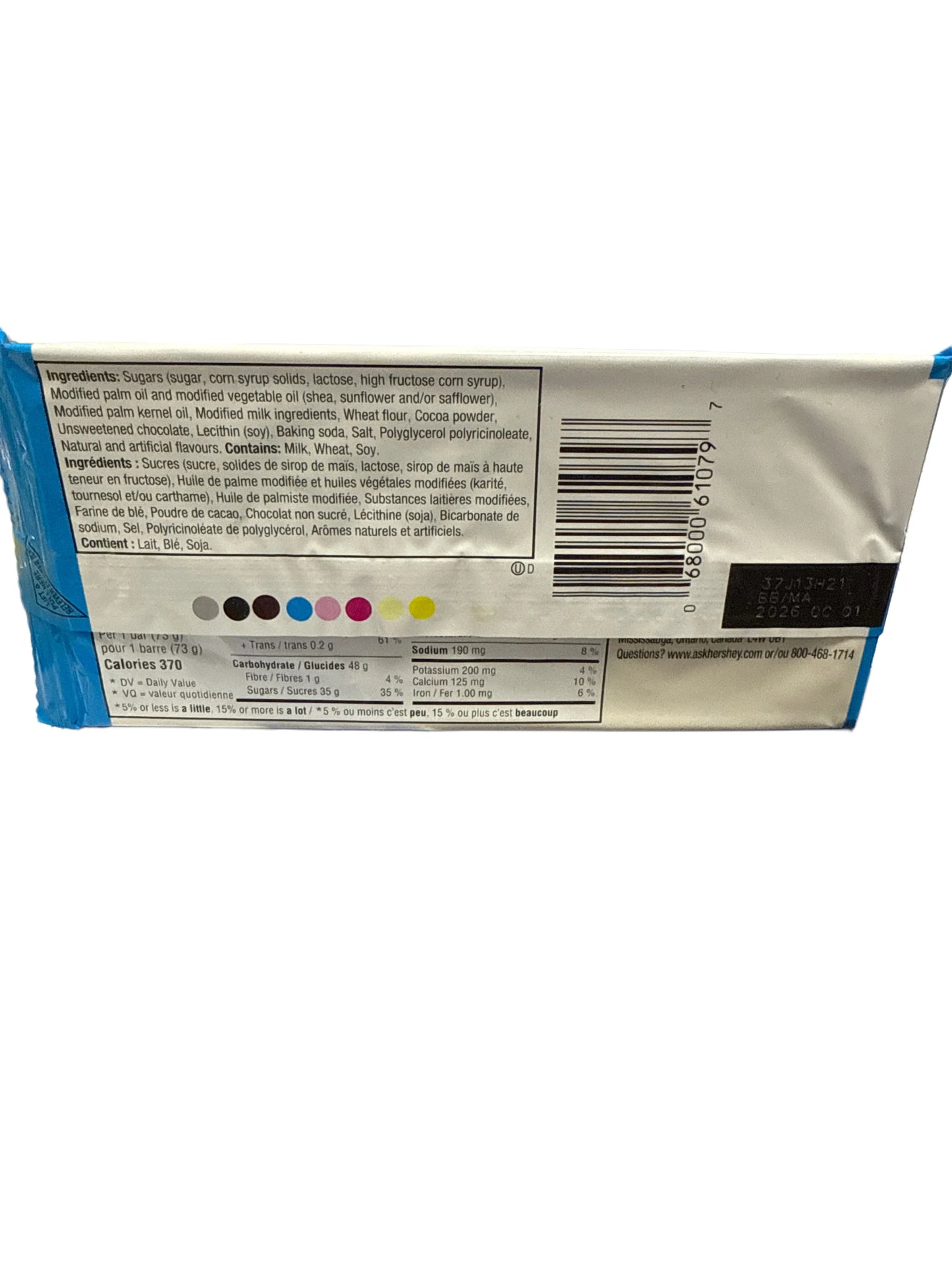 Hershey's King Size Cookies N Creme Chocolate 73G - Canadian Edition