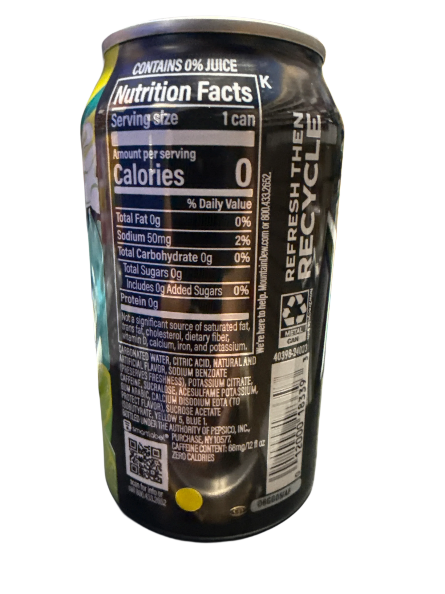 Mountain Dew Zero Azúcar Baja Blast Lima Tropical 355ML - Edición EE.UU.