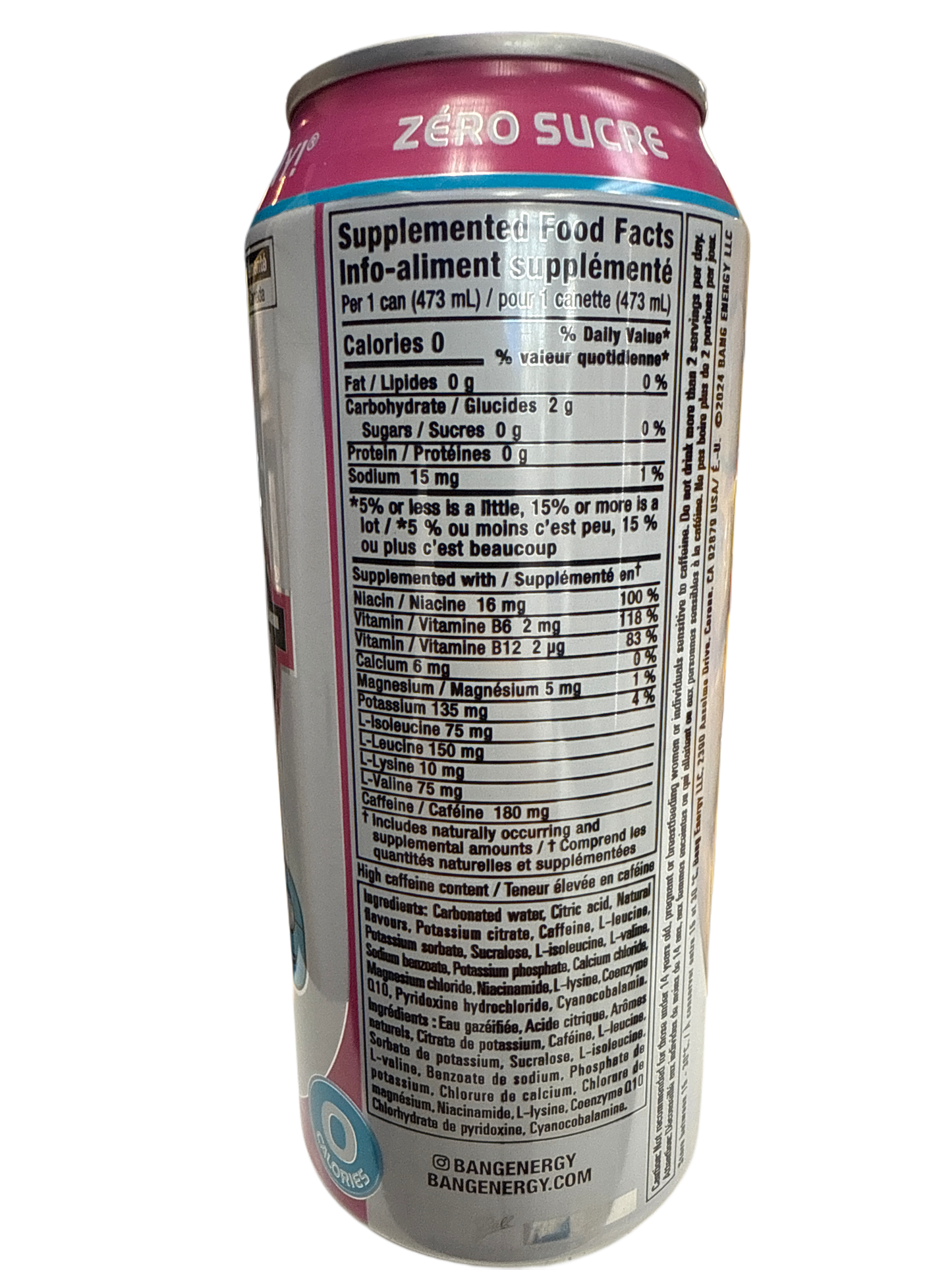Bang Energy Cotton Candy Flavour 473ML - U.S Edition